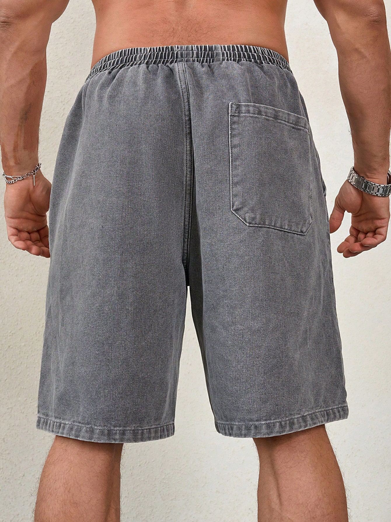 Men Plus Size Denim Shorts