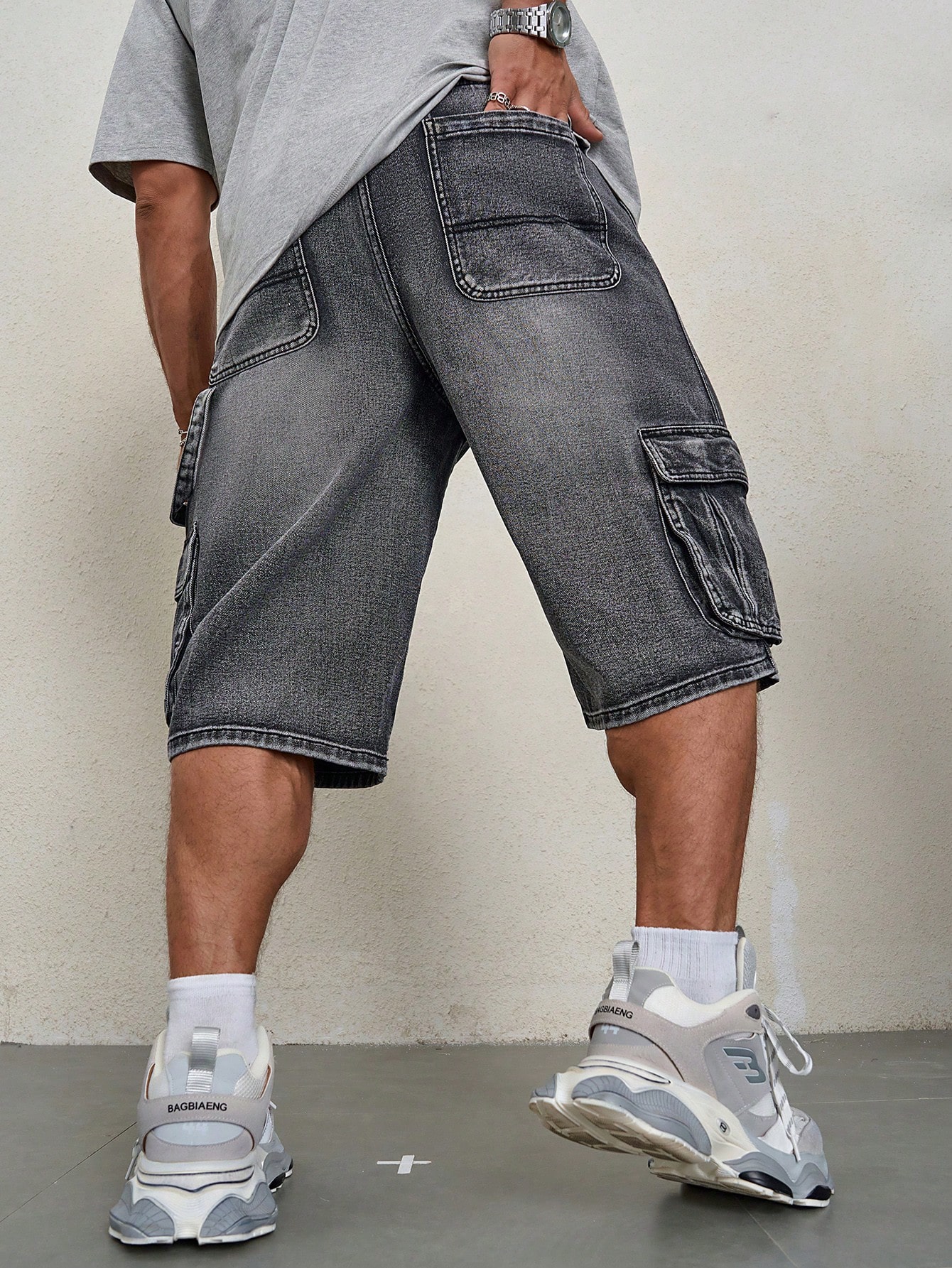 Men Plus Size Denim Shorts