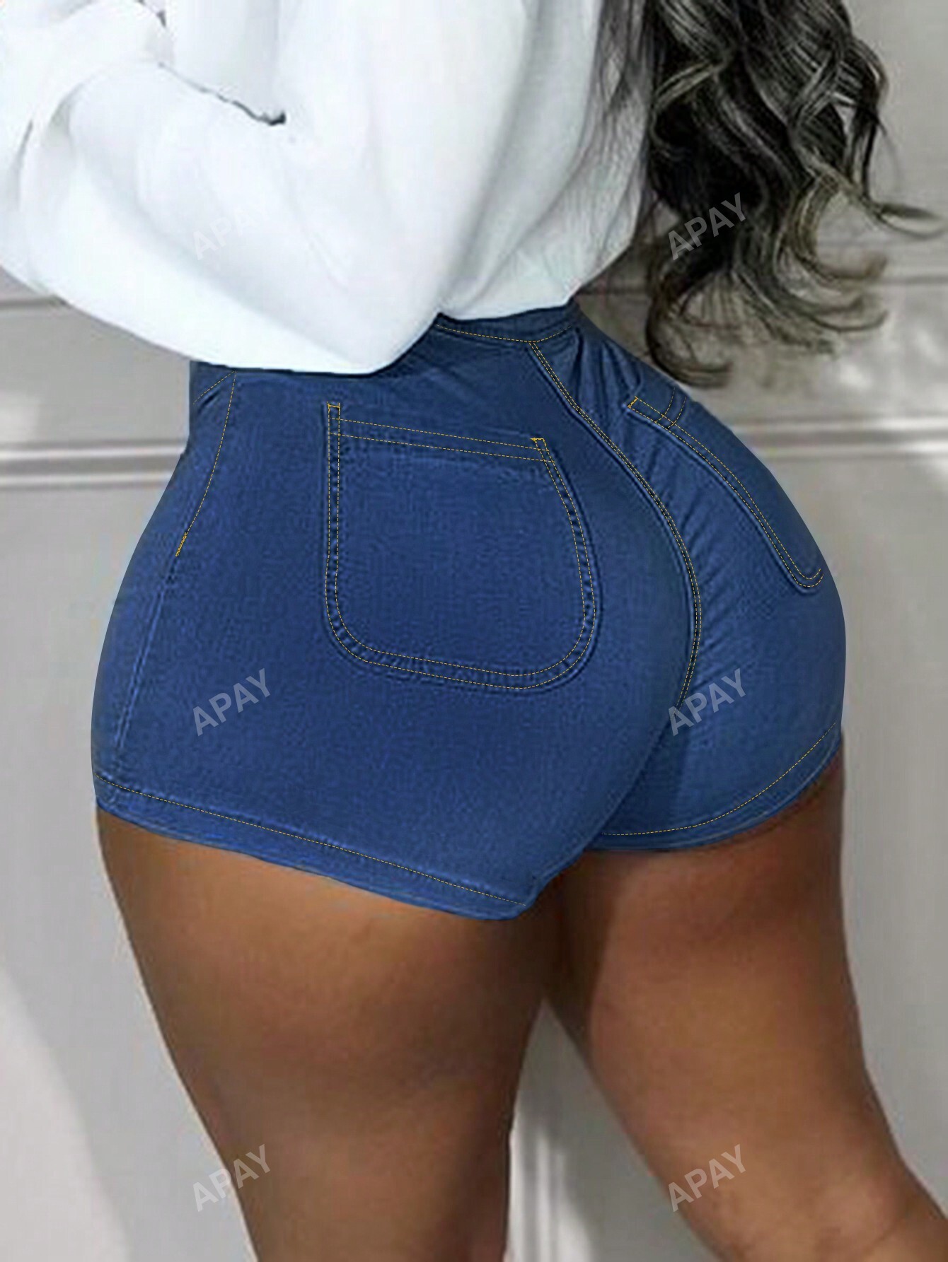 Plus Size Denim Shorts