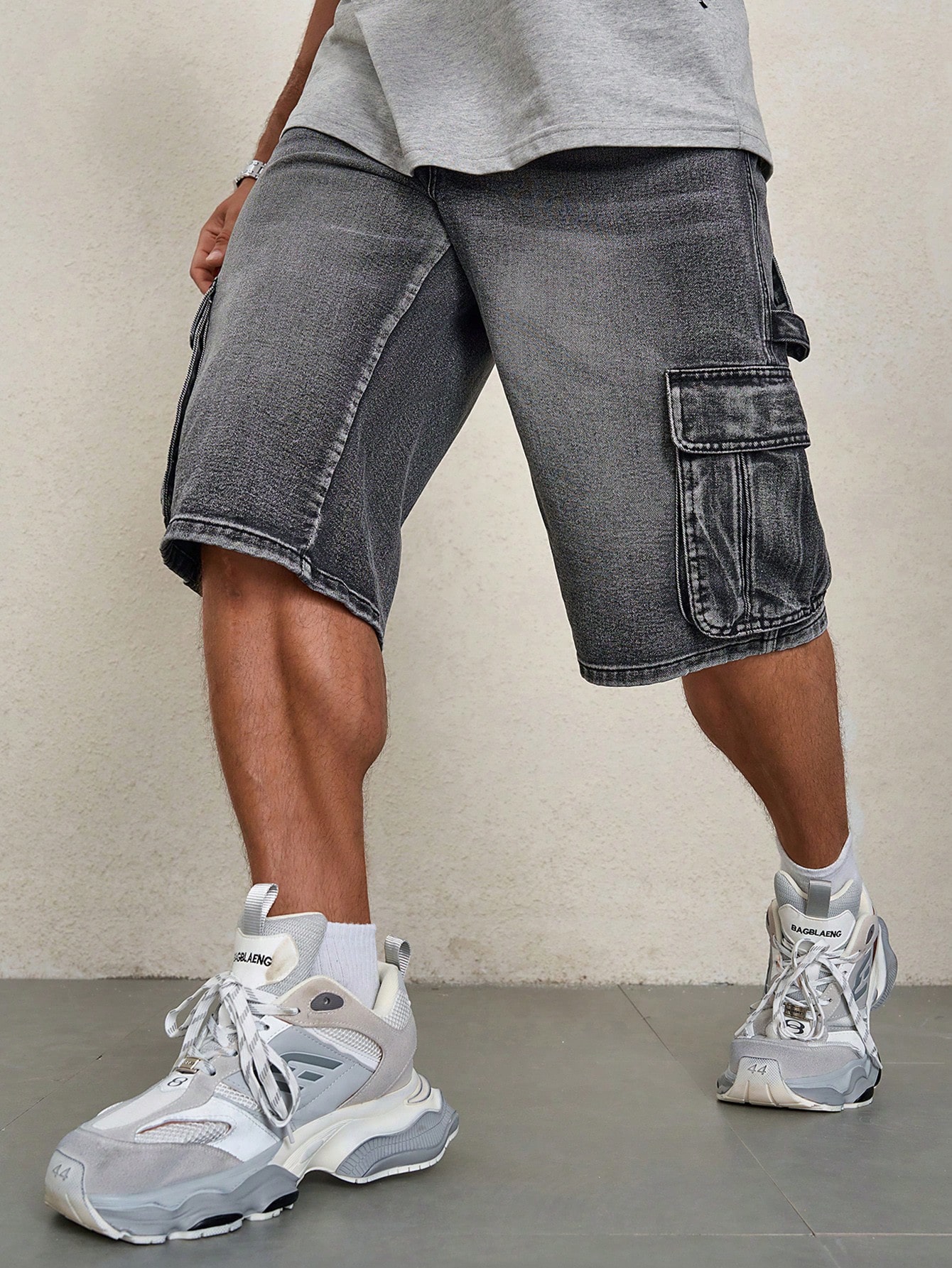 Men Plus Size Denim Shorts