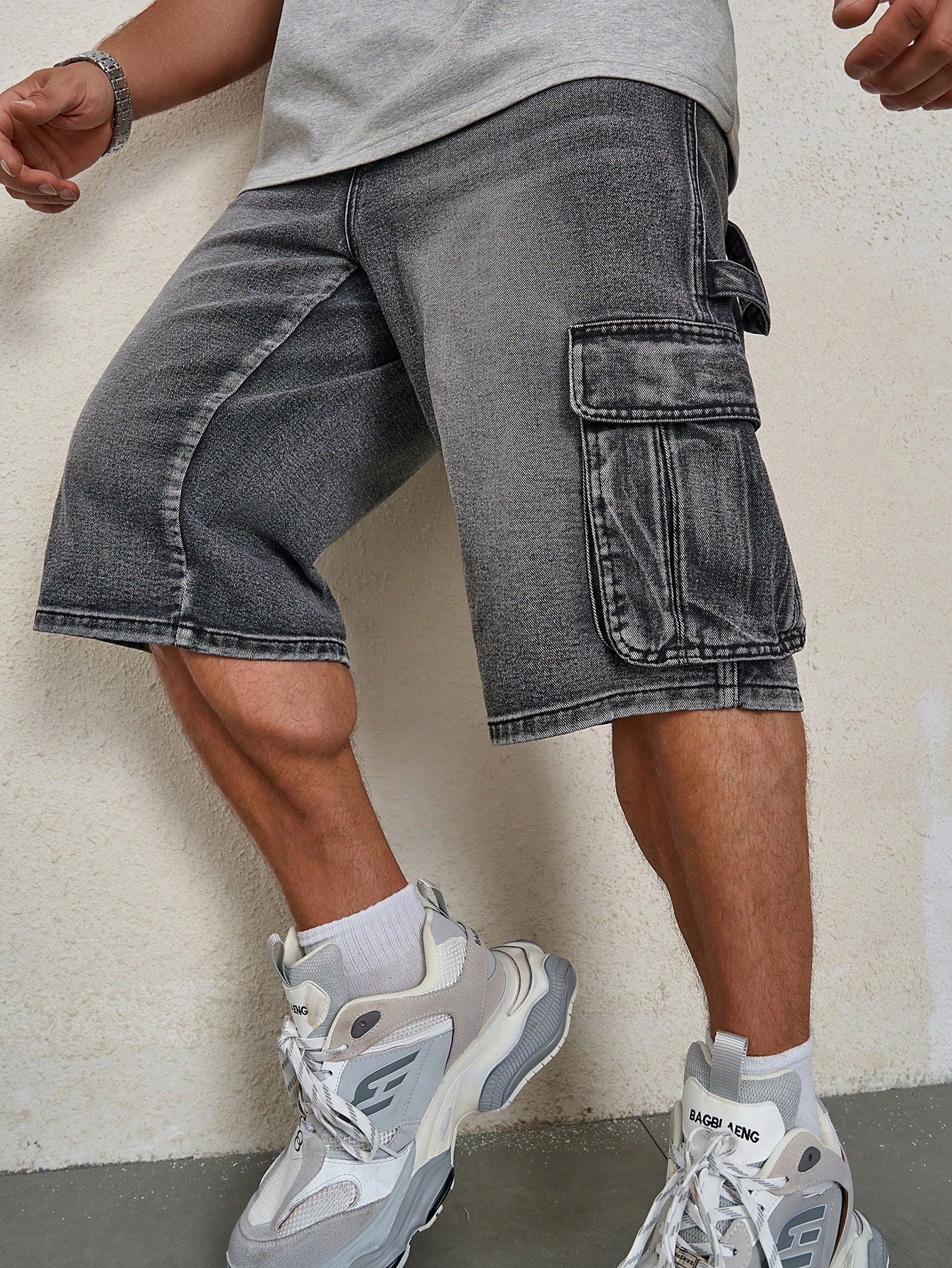 Men Plus Size Denim Shorts