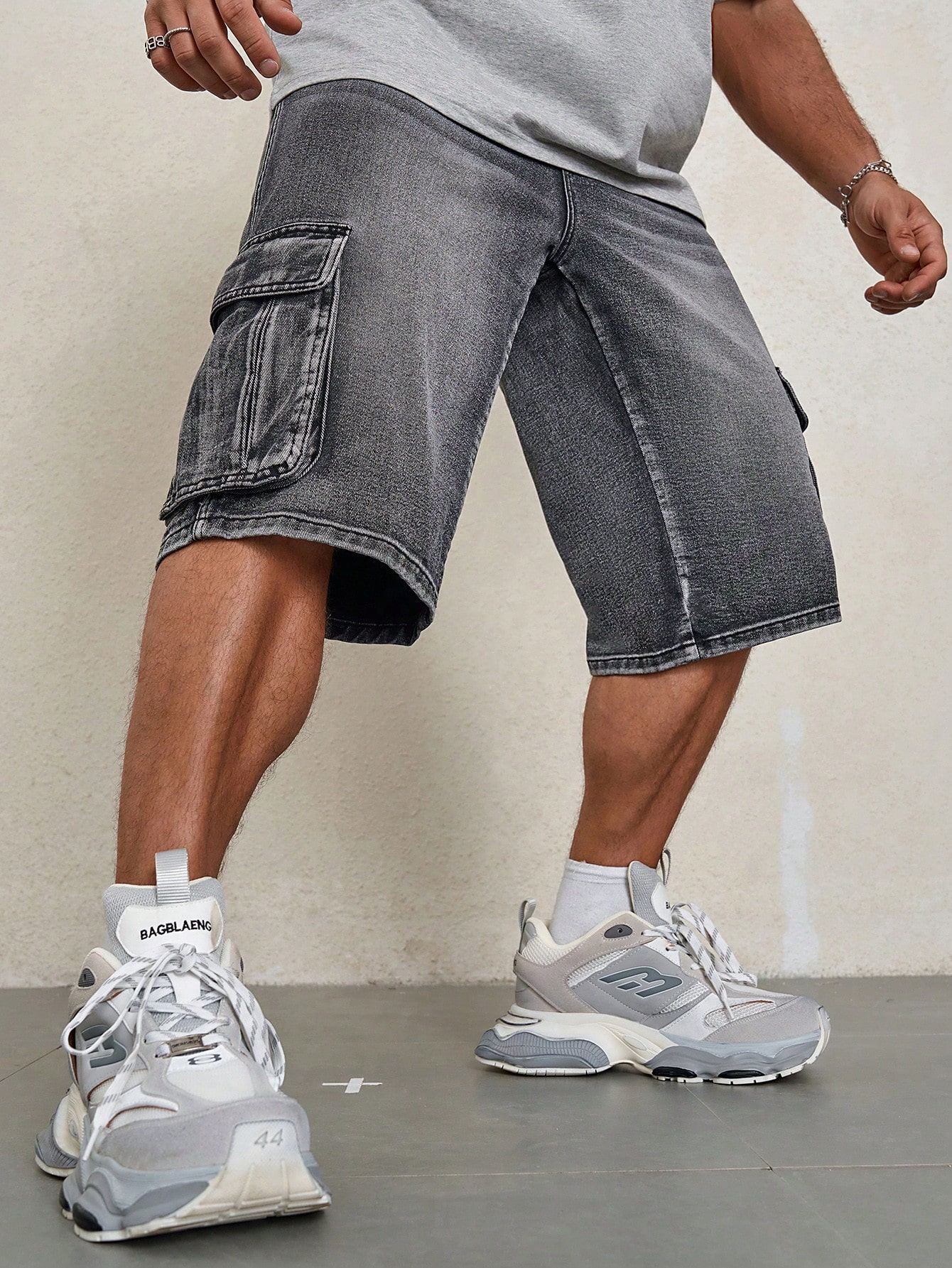 Men Plus Size Denim Shorts