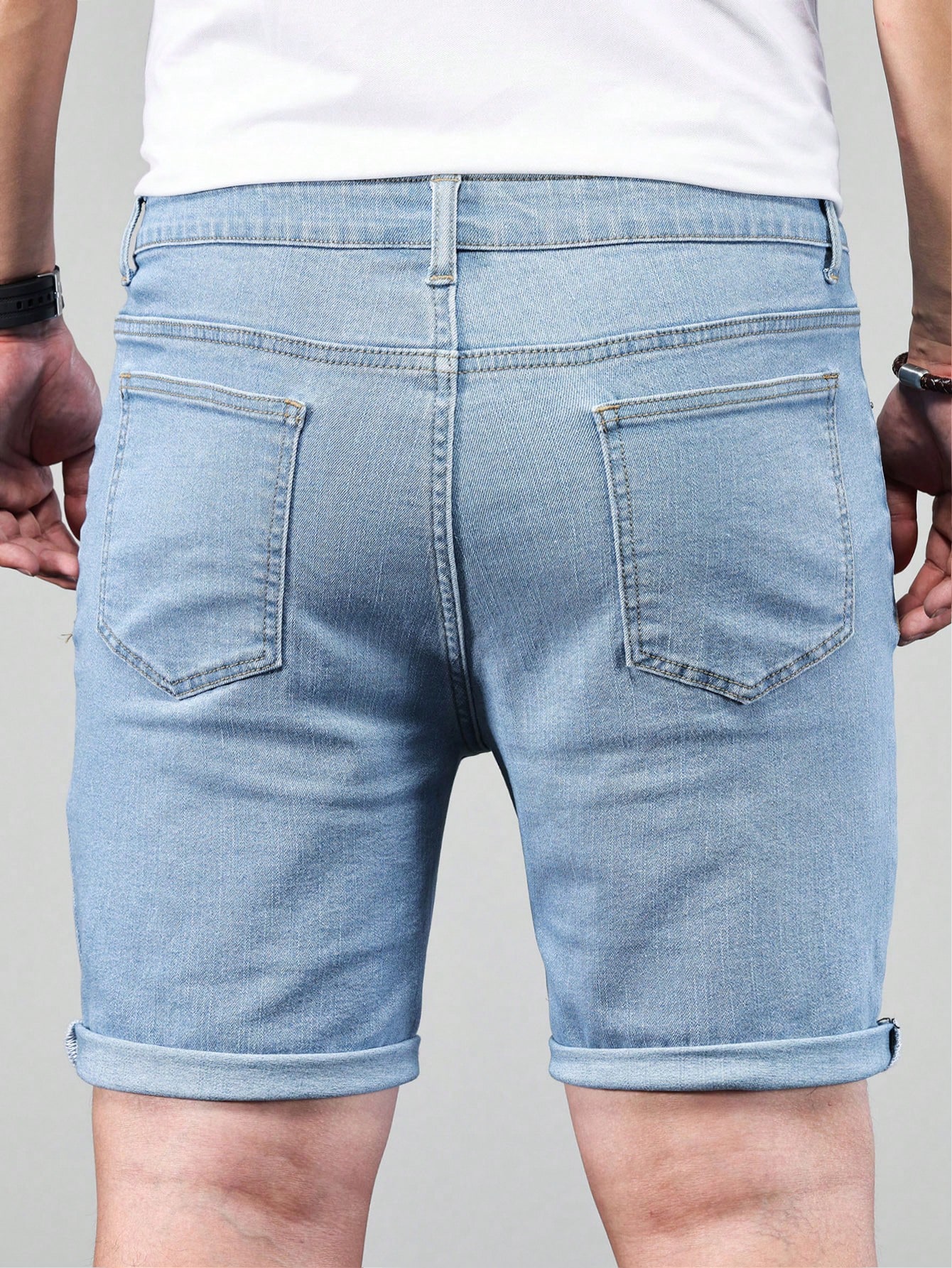 Men Plus Size Denim Shorts