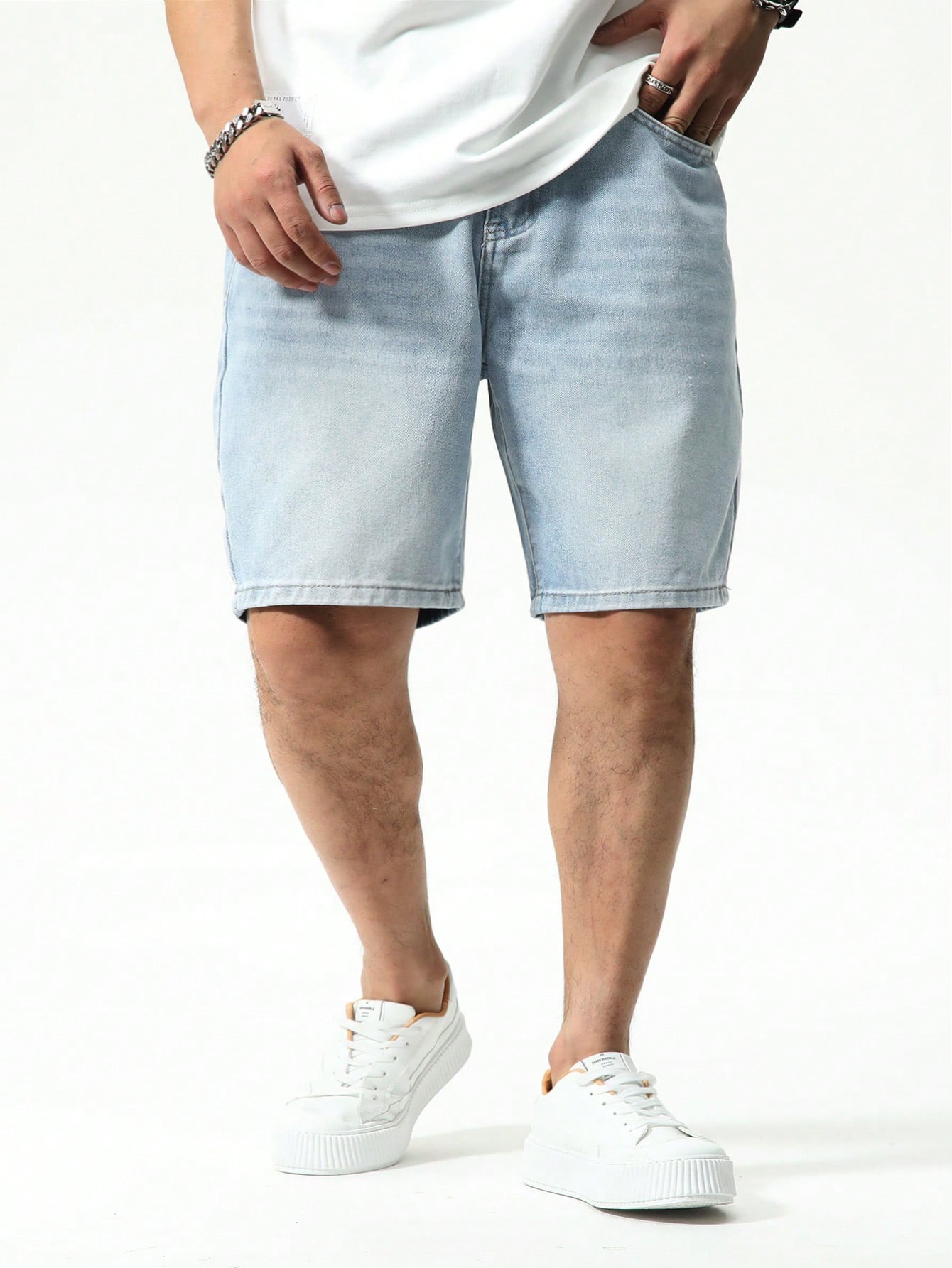 Men Plus Size Denim Shorts