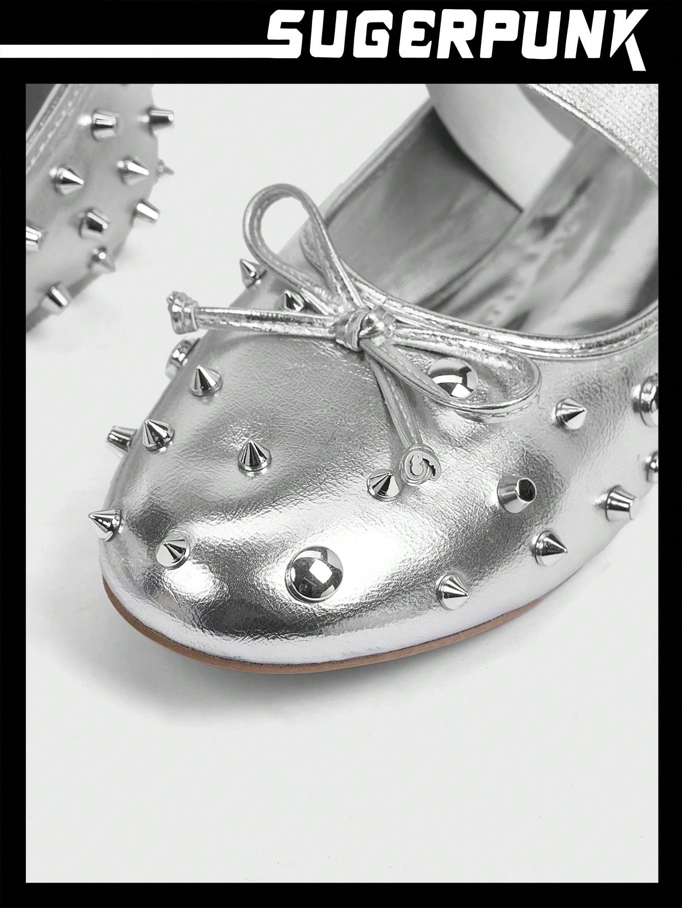 In Silver Women Flats