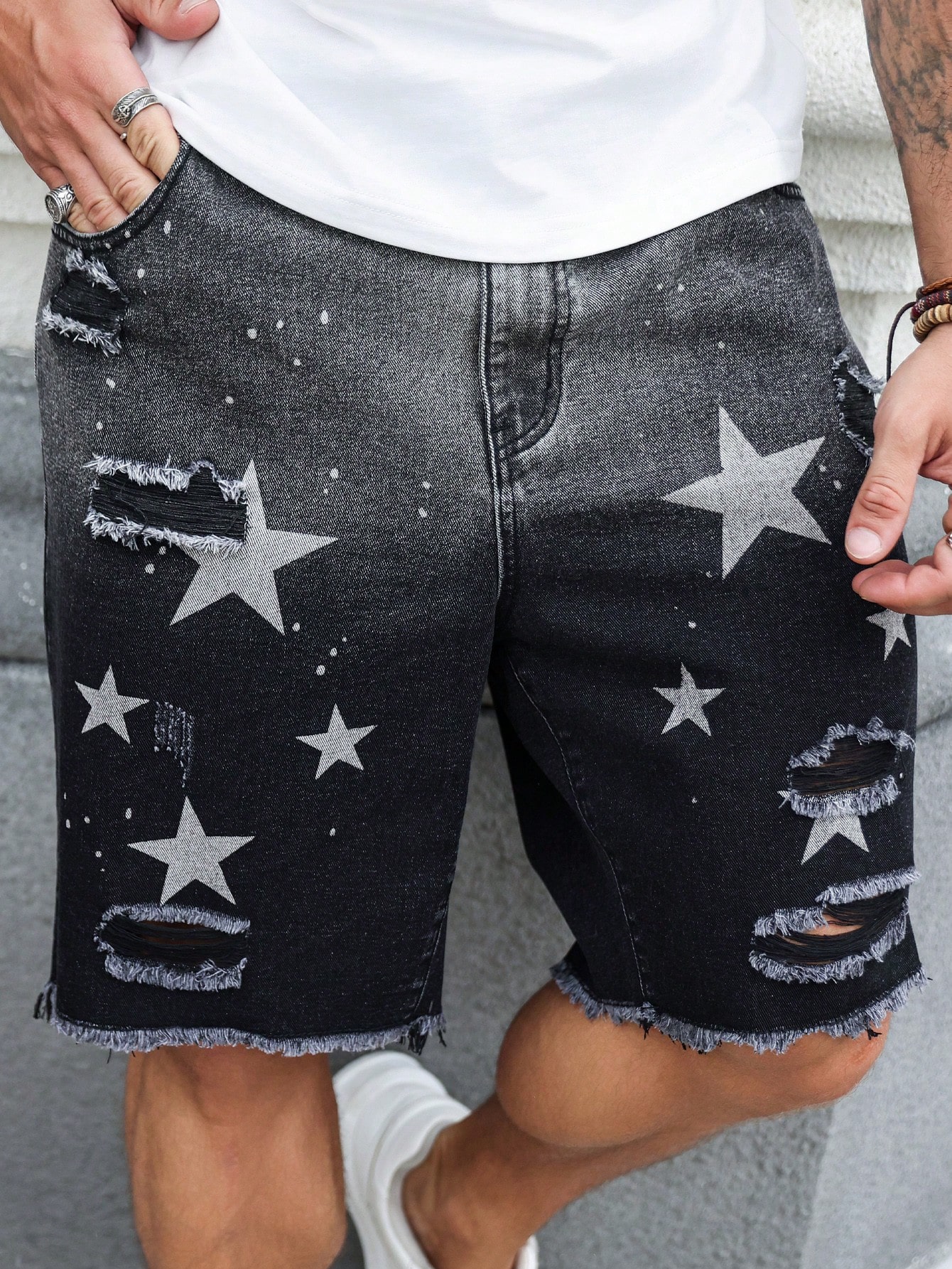 Men Plus Size Denim Shorts