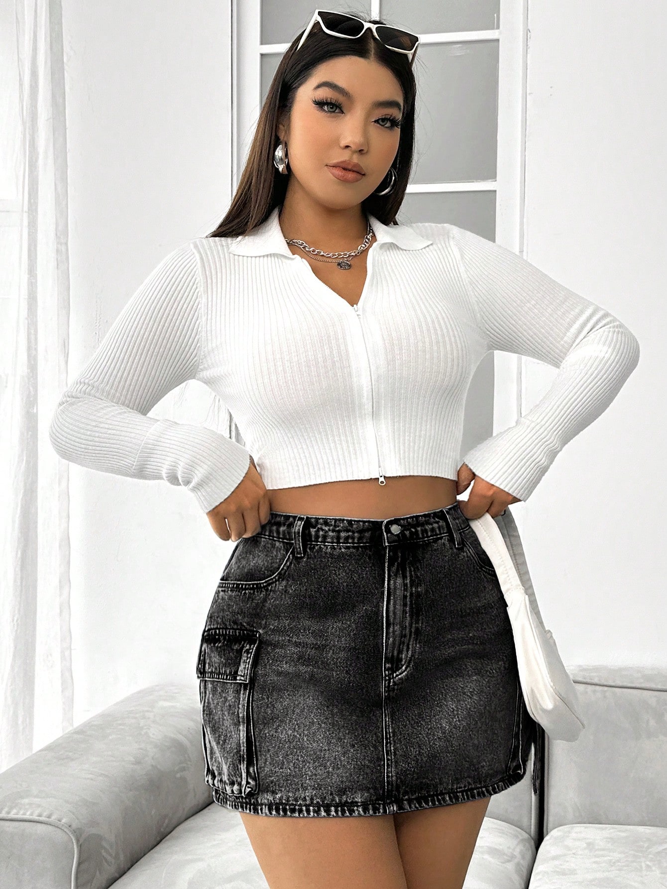 Plus Size Denim Skirts