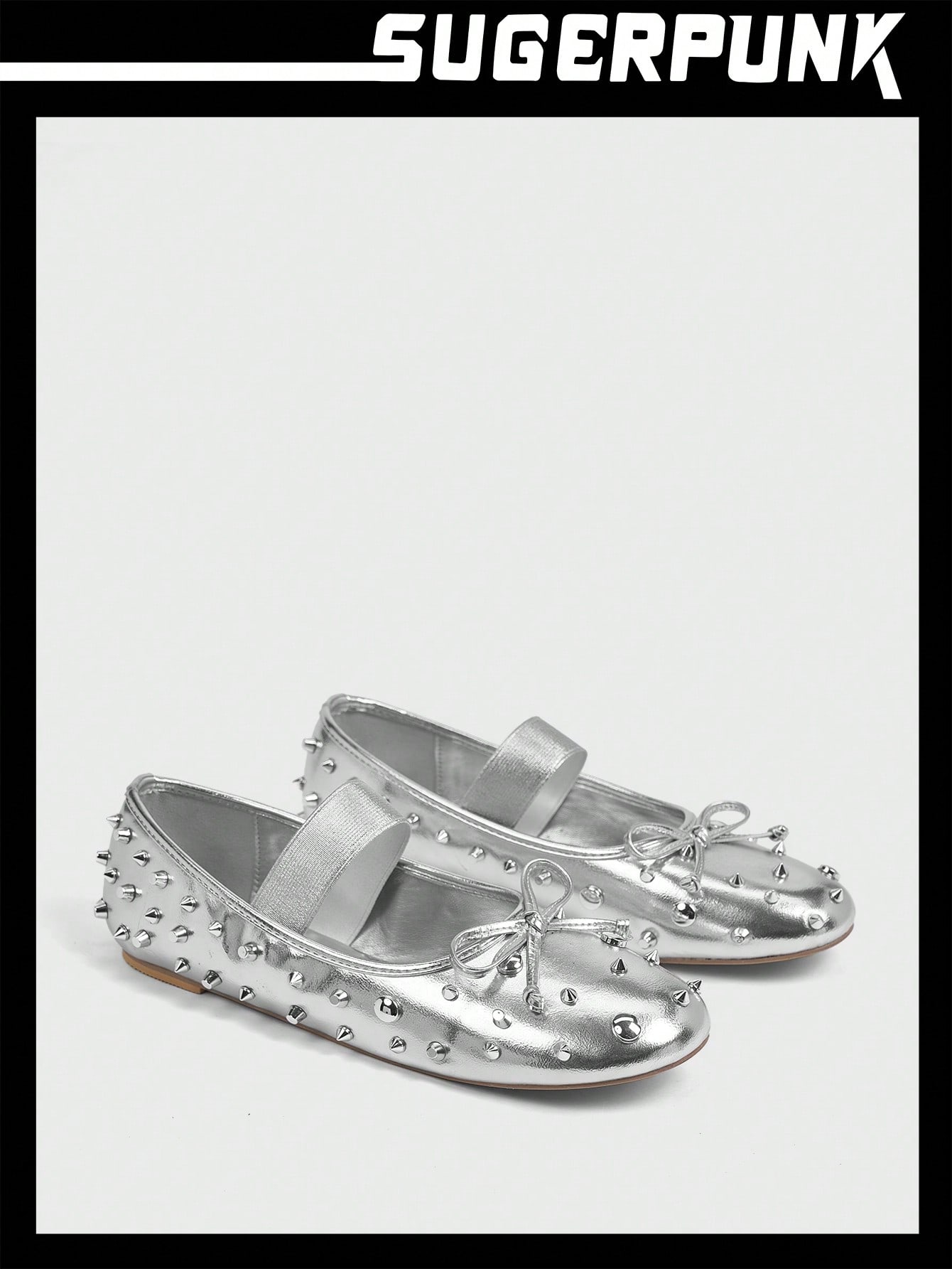 In Silver Women Flats