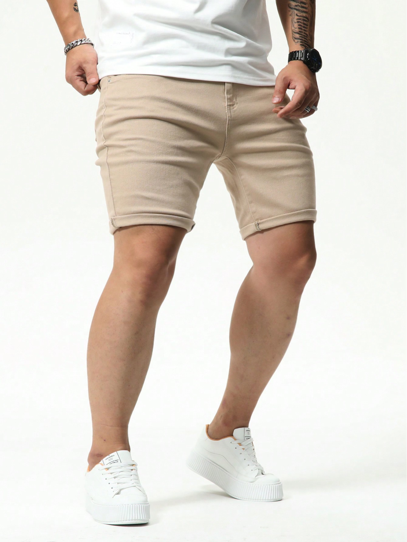 Men Plus Size Denim Shorts