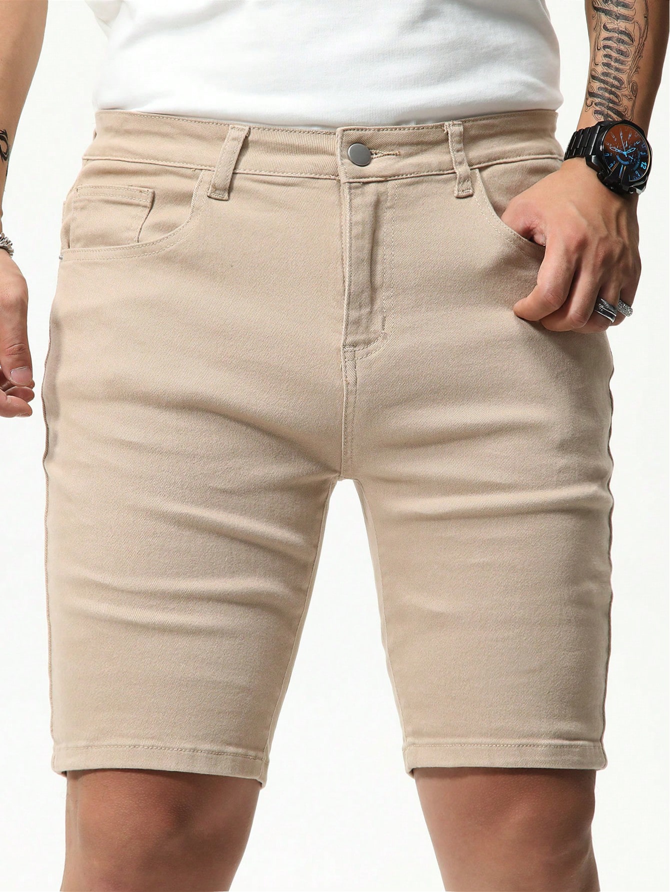 Men Plus Size Denim Shorts