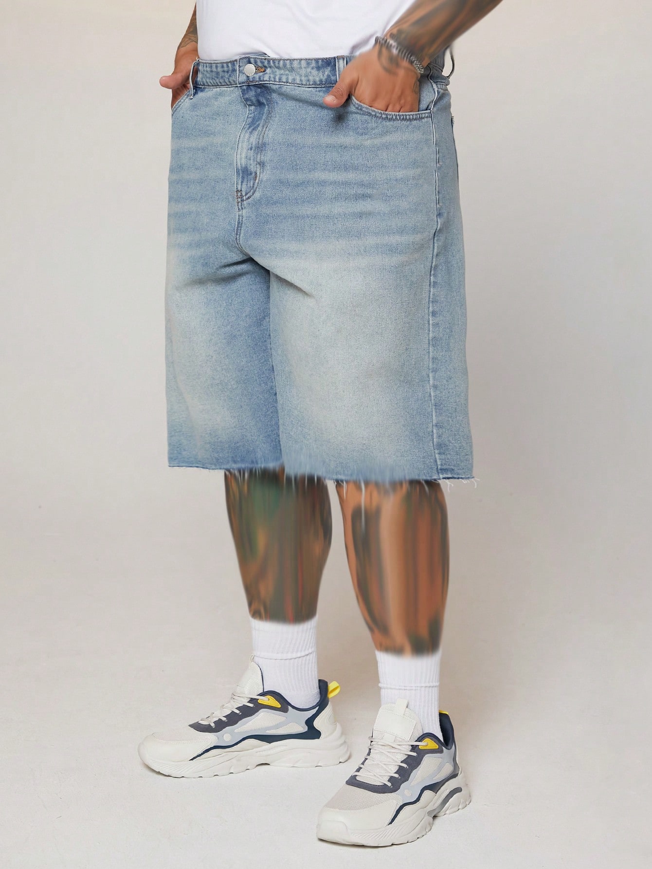 Men Plus Size Denim Shorts