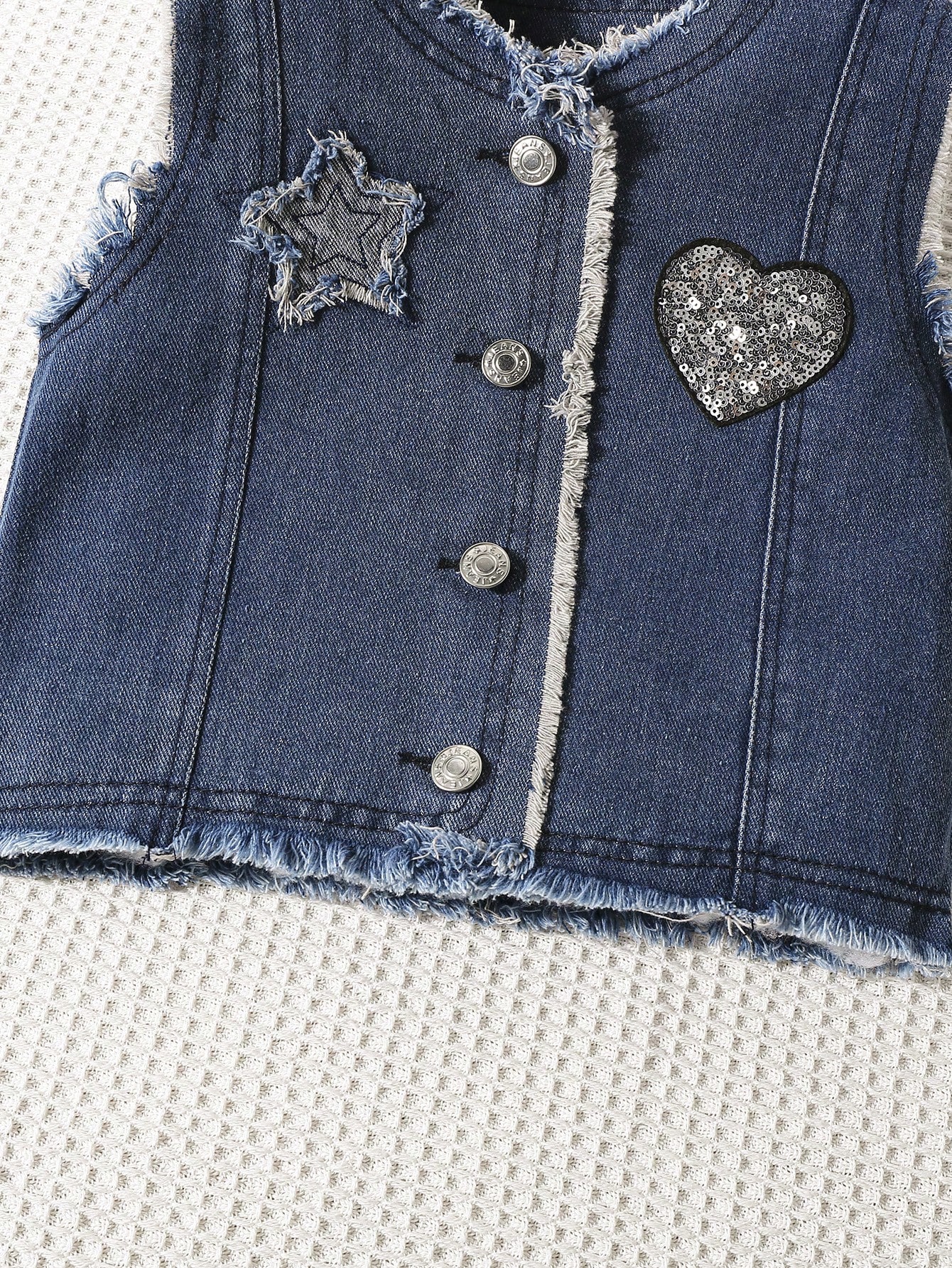 Young Girls Denim Two-piece Outfits