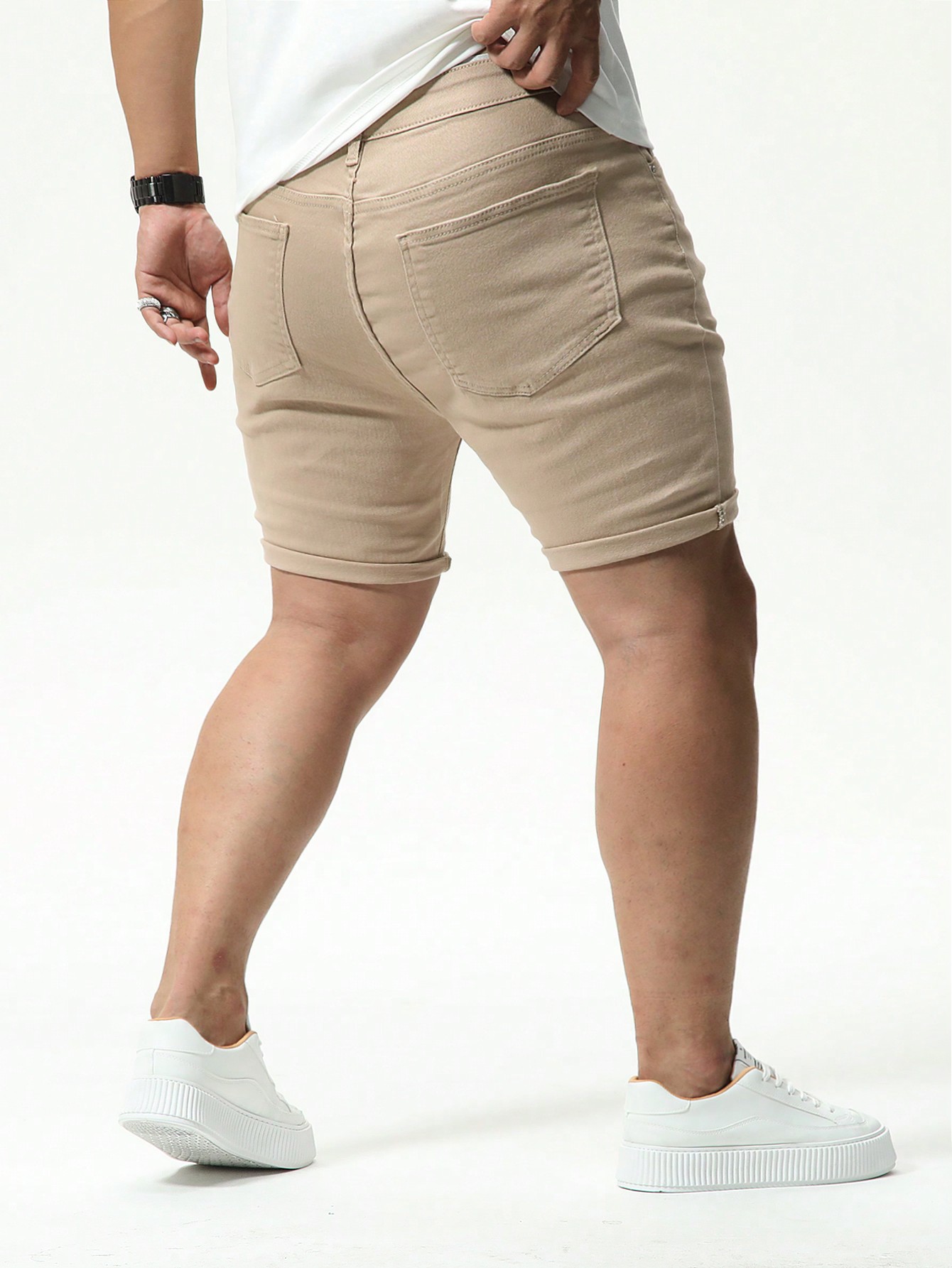 Men Plus Size Denim Shorts