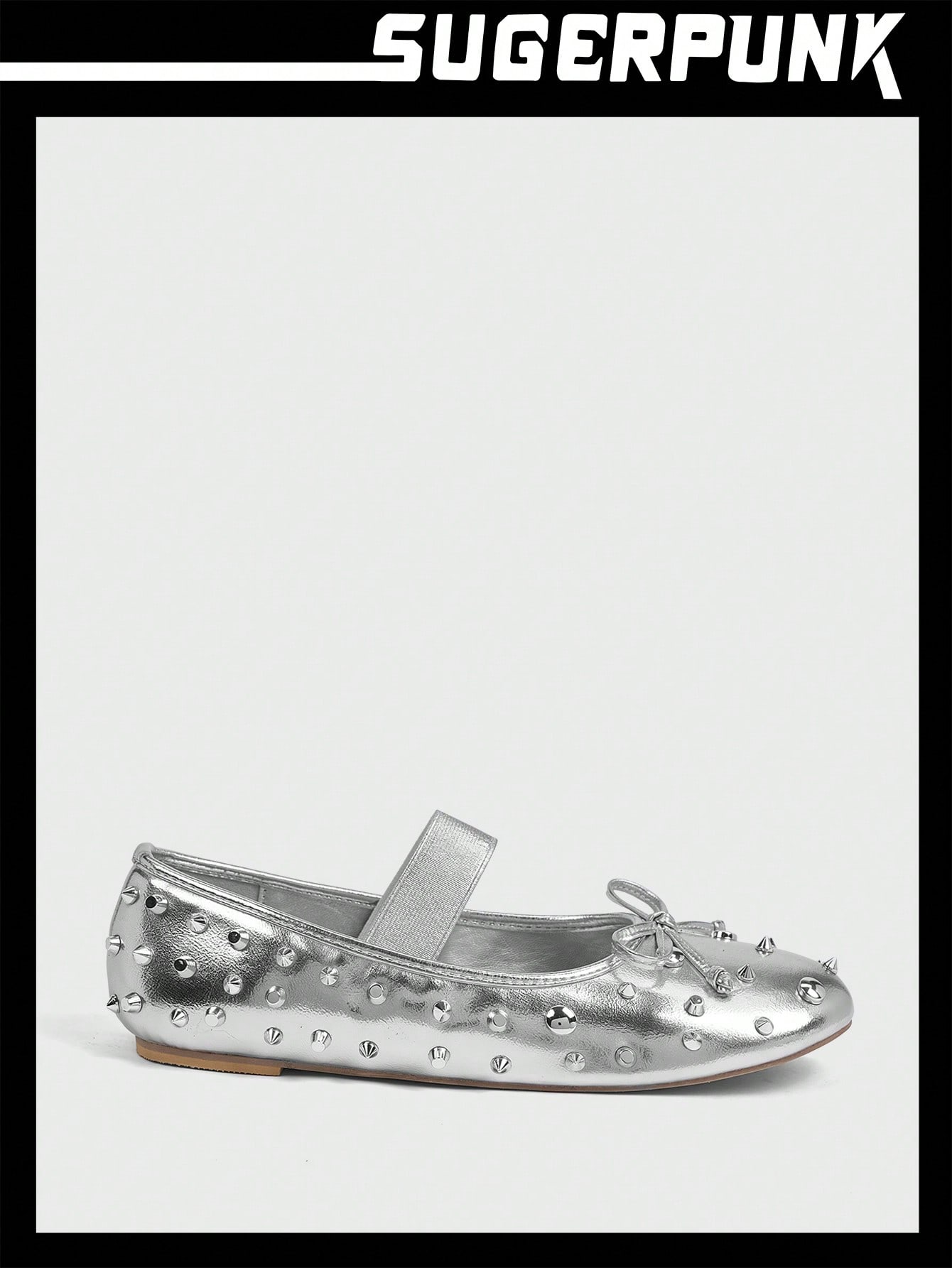 In Silver Women Flats