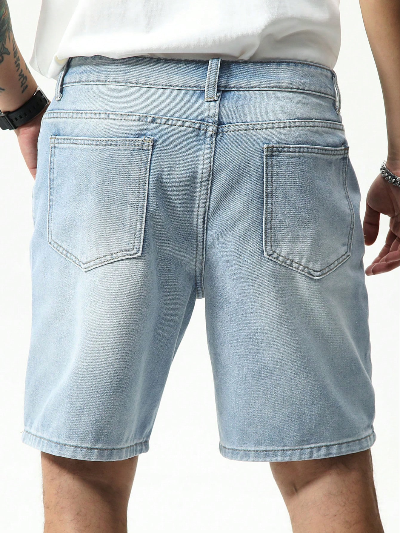 Men Plus Size Denim Shorts