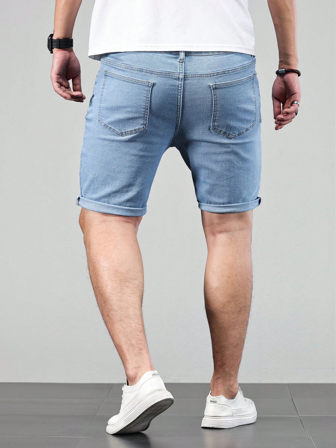 Men Plus Size Denim Shorts