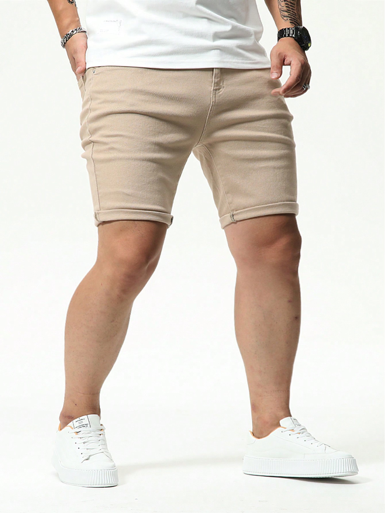 Men Plus Size Denim Shorts