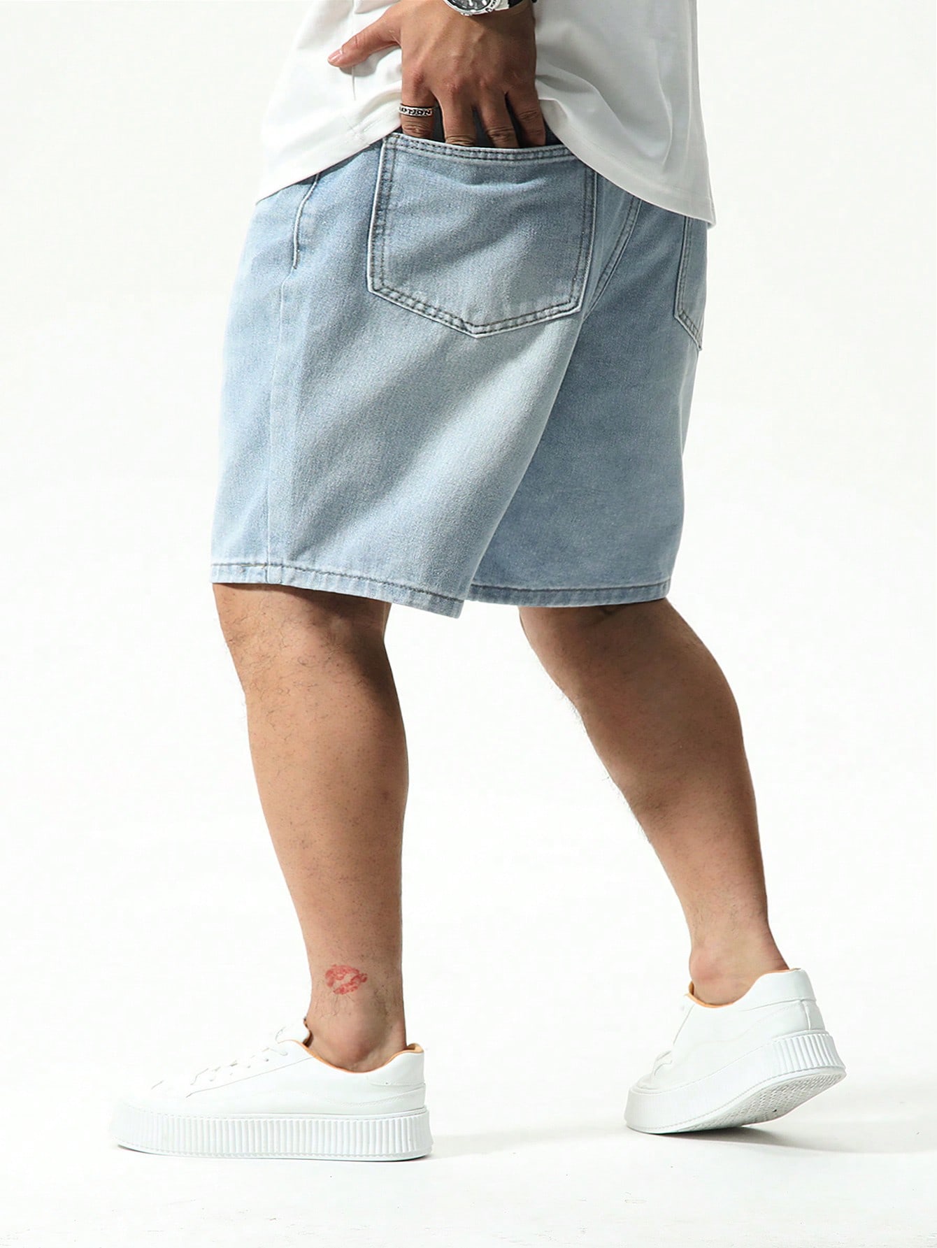 Men Plus Size Denim Shorts