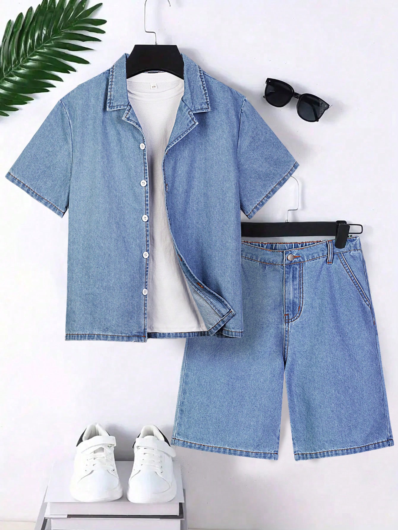 Tween Boys Denim Two-piece Outfits