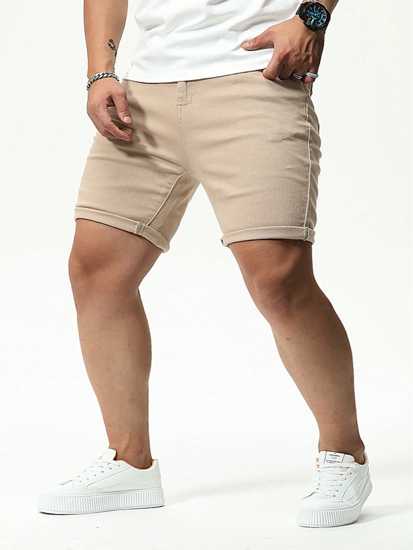 Men Plus Size Denim Shorts