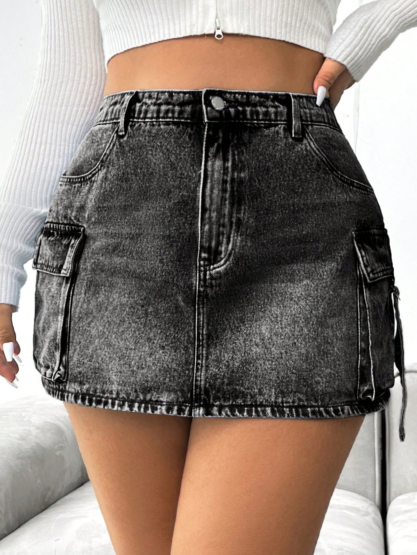 Plus Size Denim Skirts