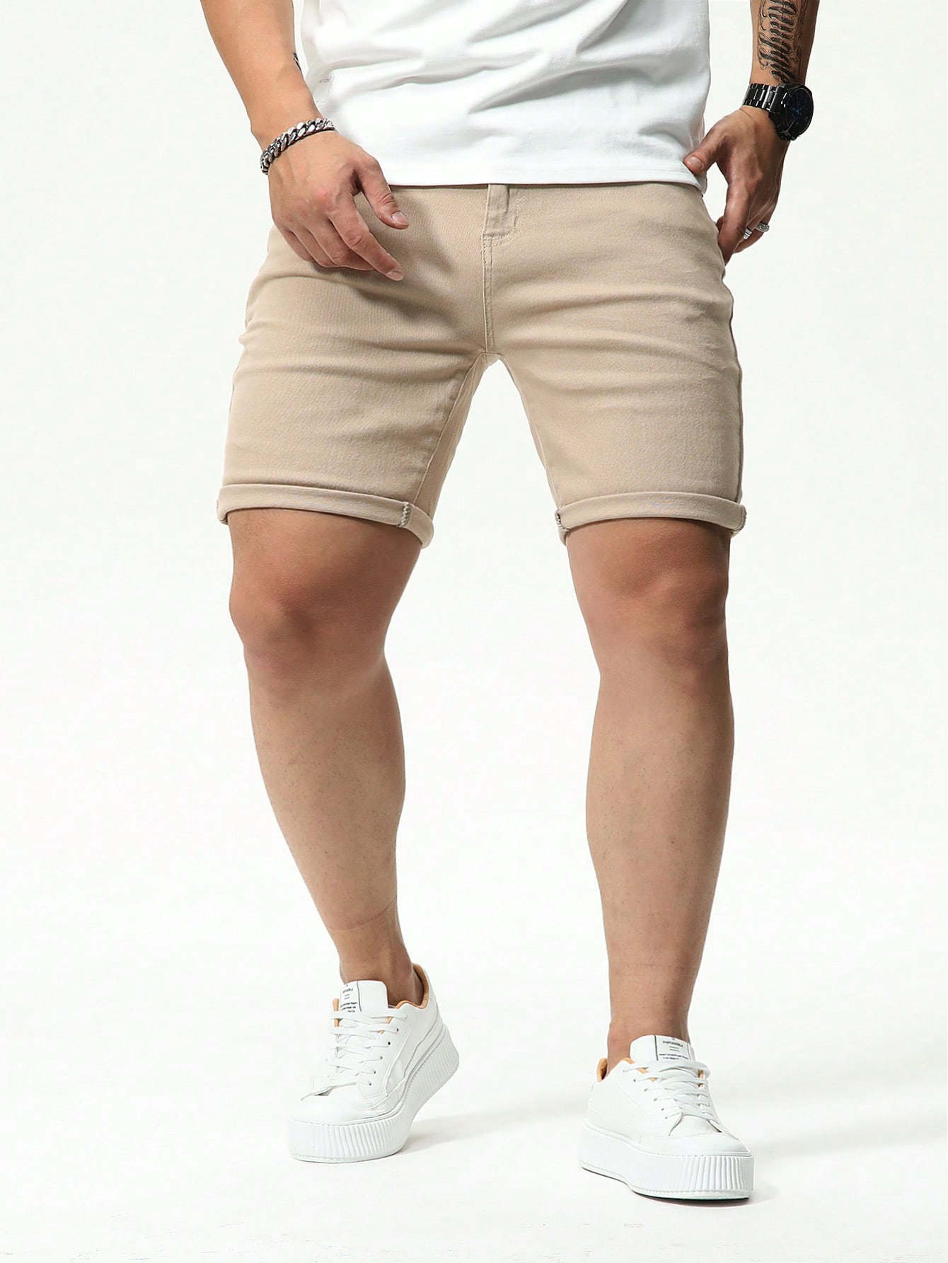 Men Plus Size Denim Shorts