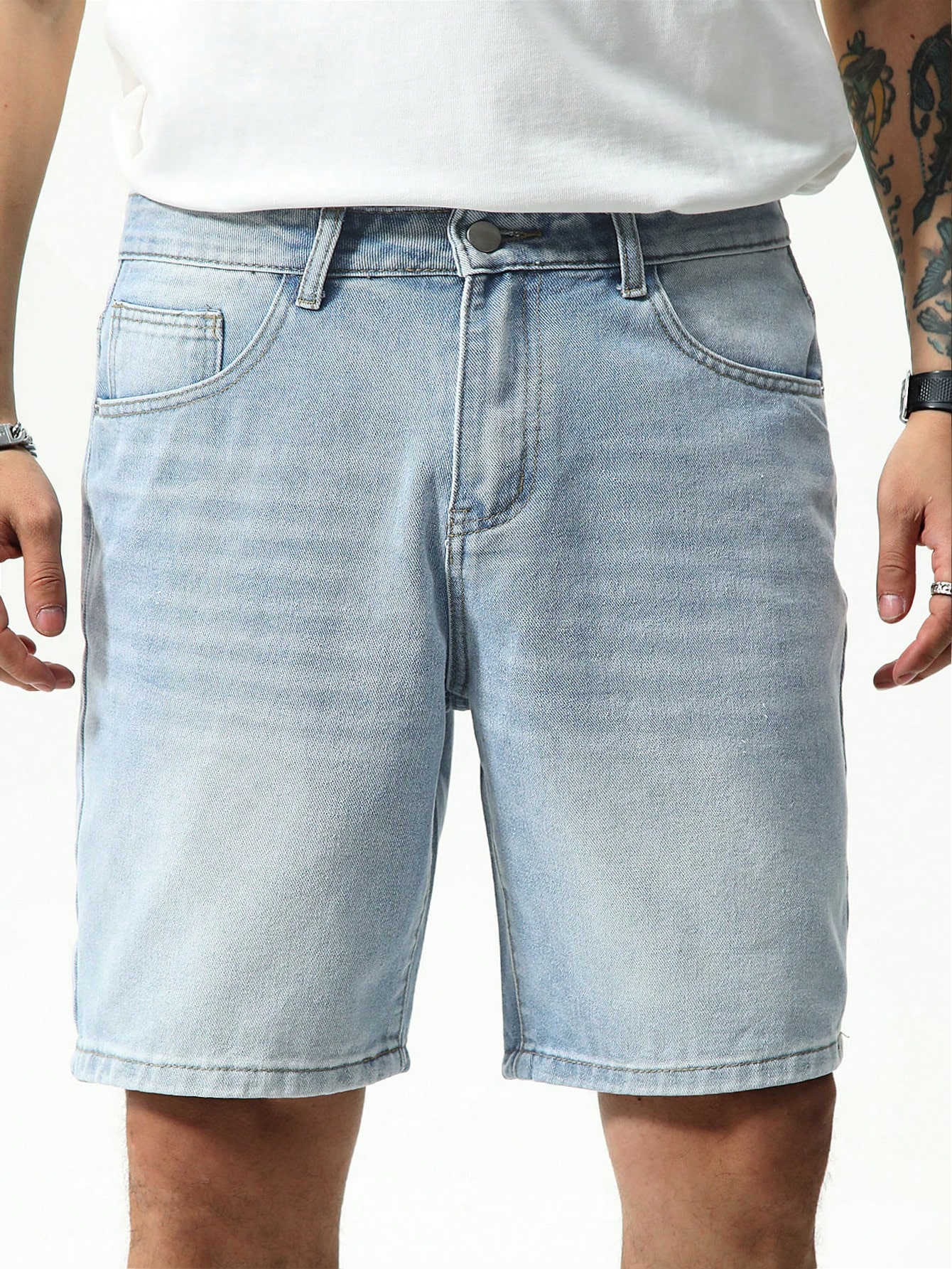 Men Plus Size Denim Shorts