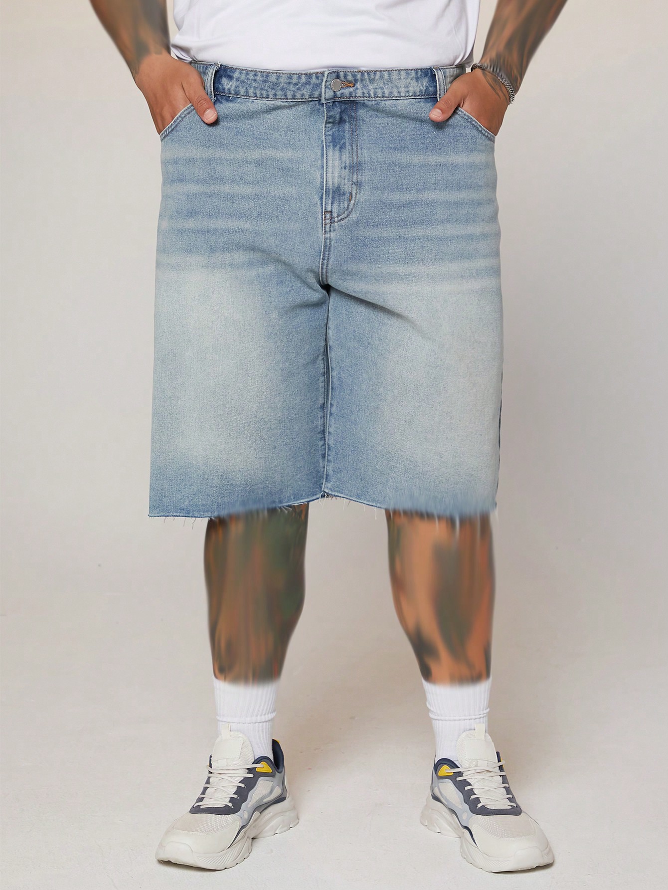 Men Plus Size Denim Shorts