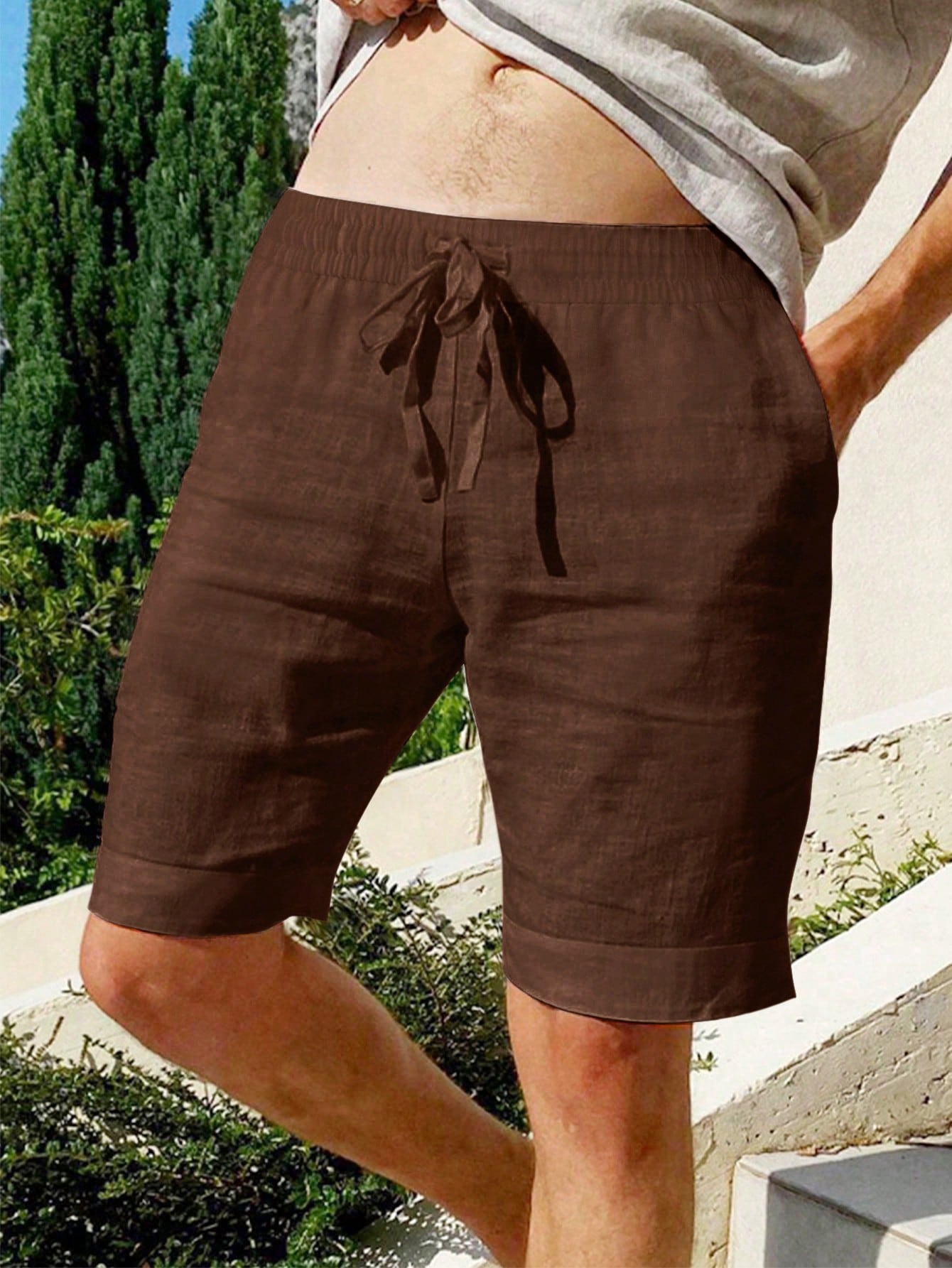 Men Linen Shorts