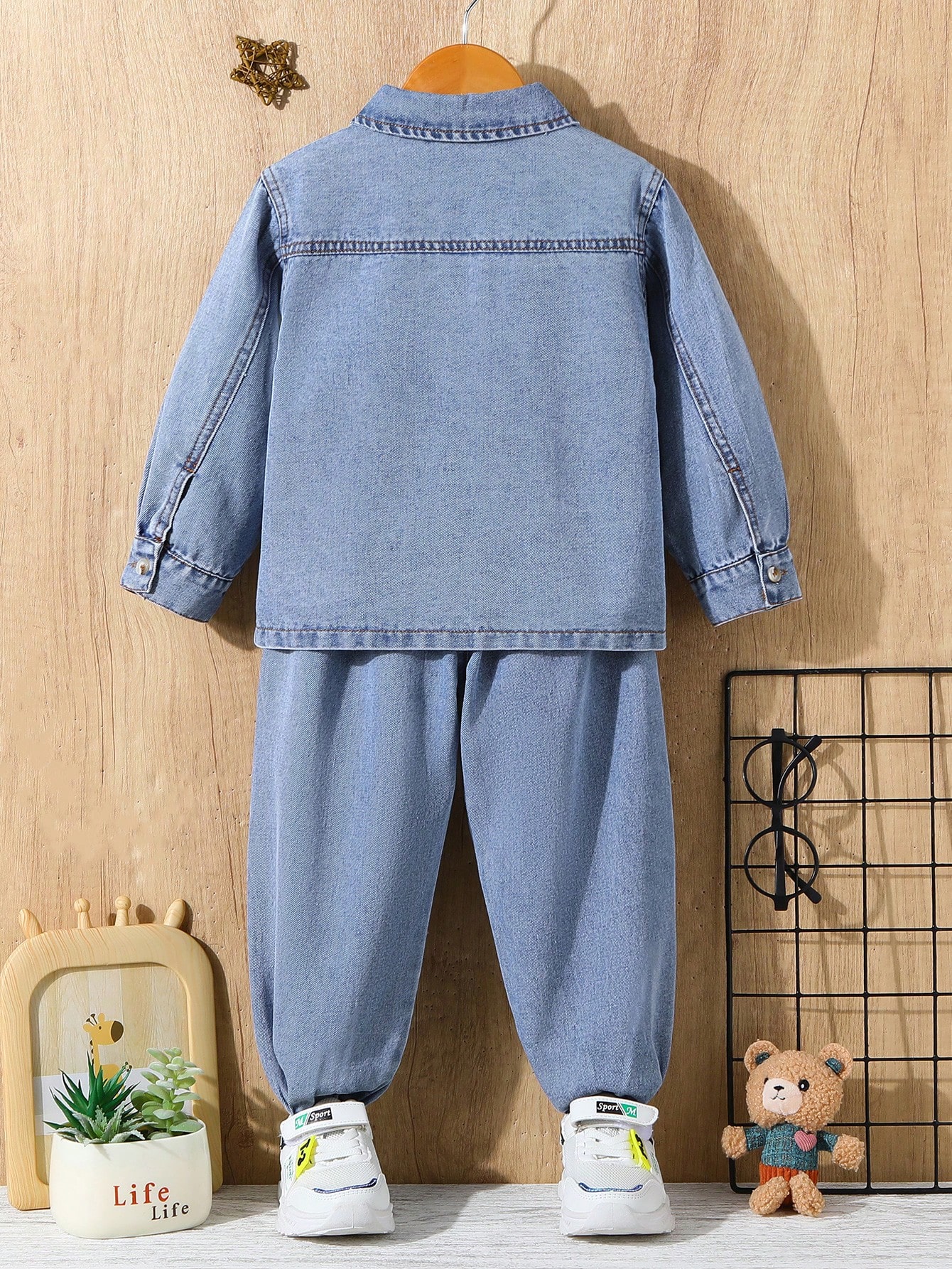 Young Boys Denim Two-piece Outfits