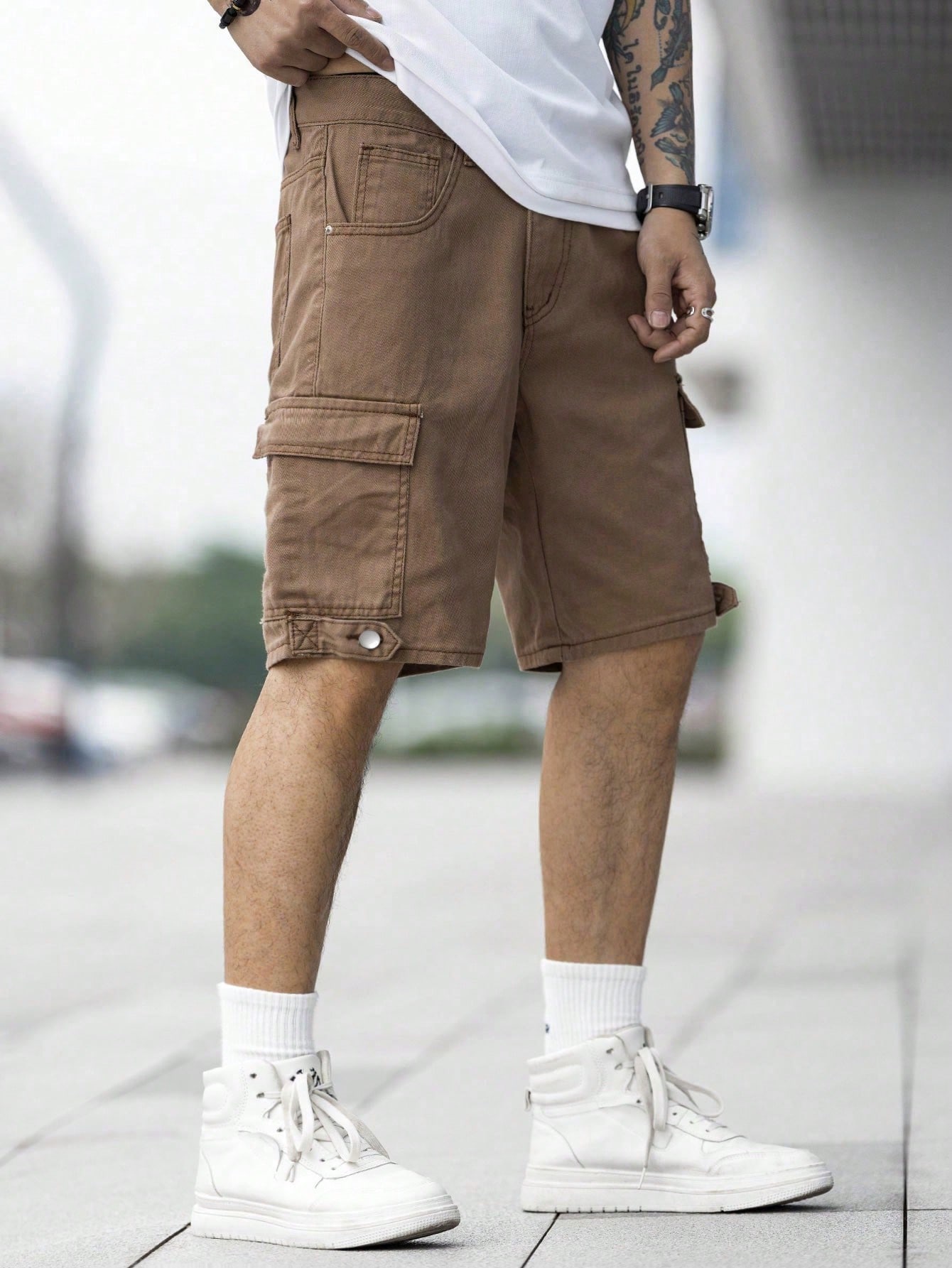 Men Plus Size Denim Shorts