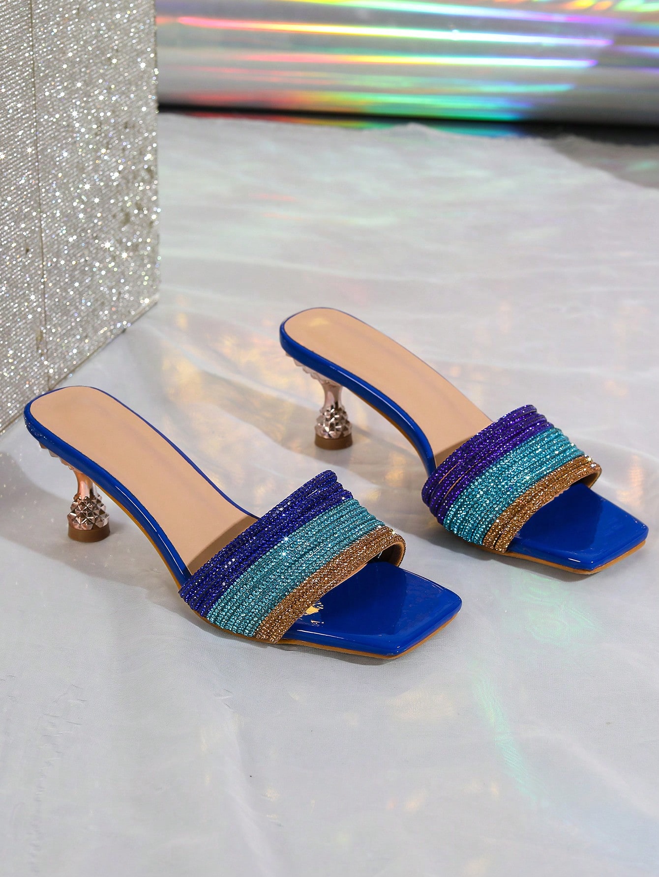 In Blue Women Heeled Sandals