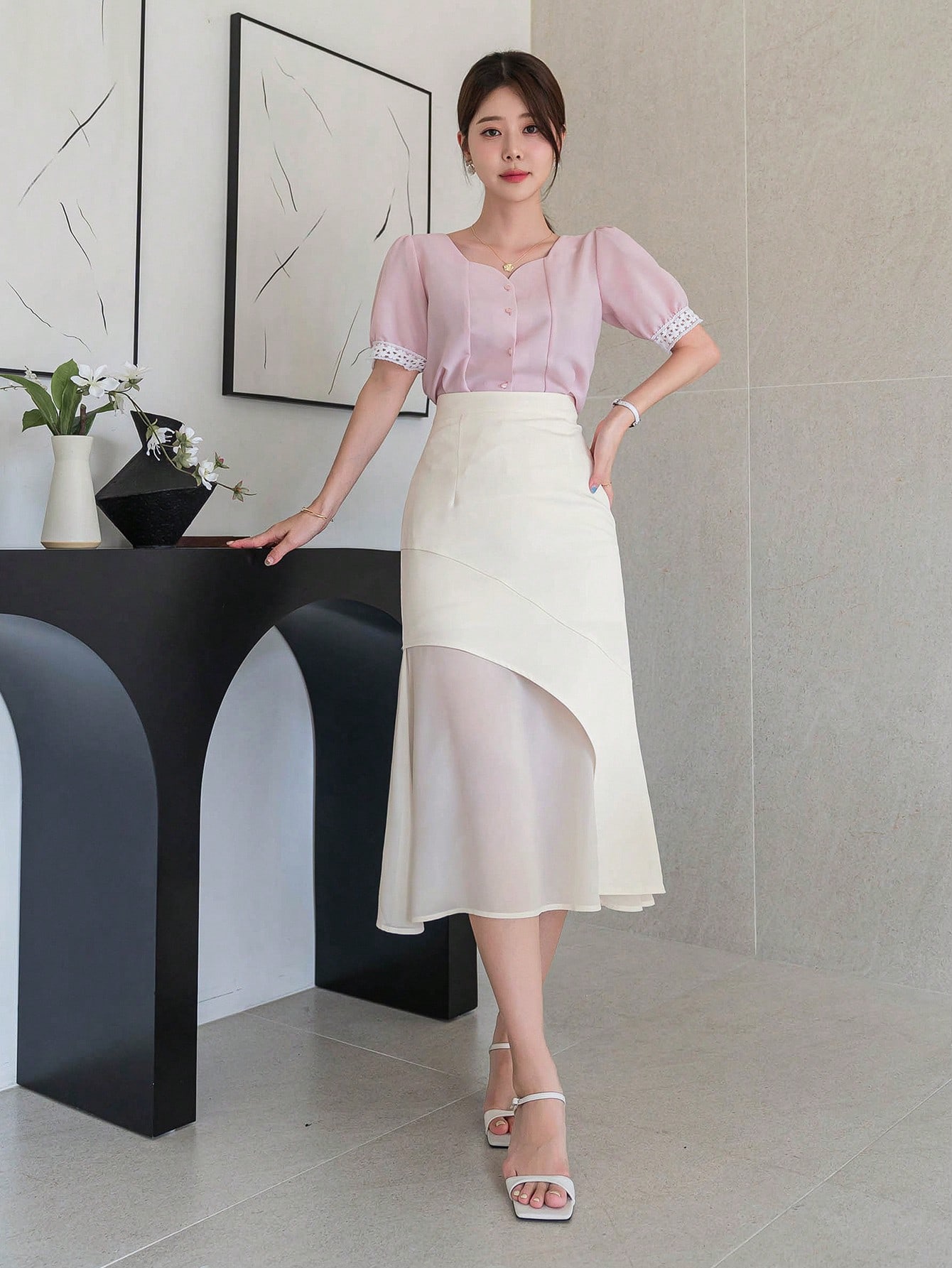 In Beige Women Skirts