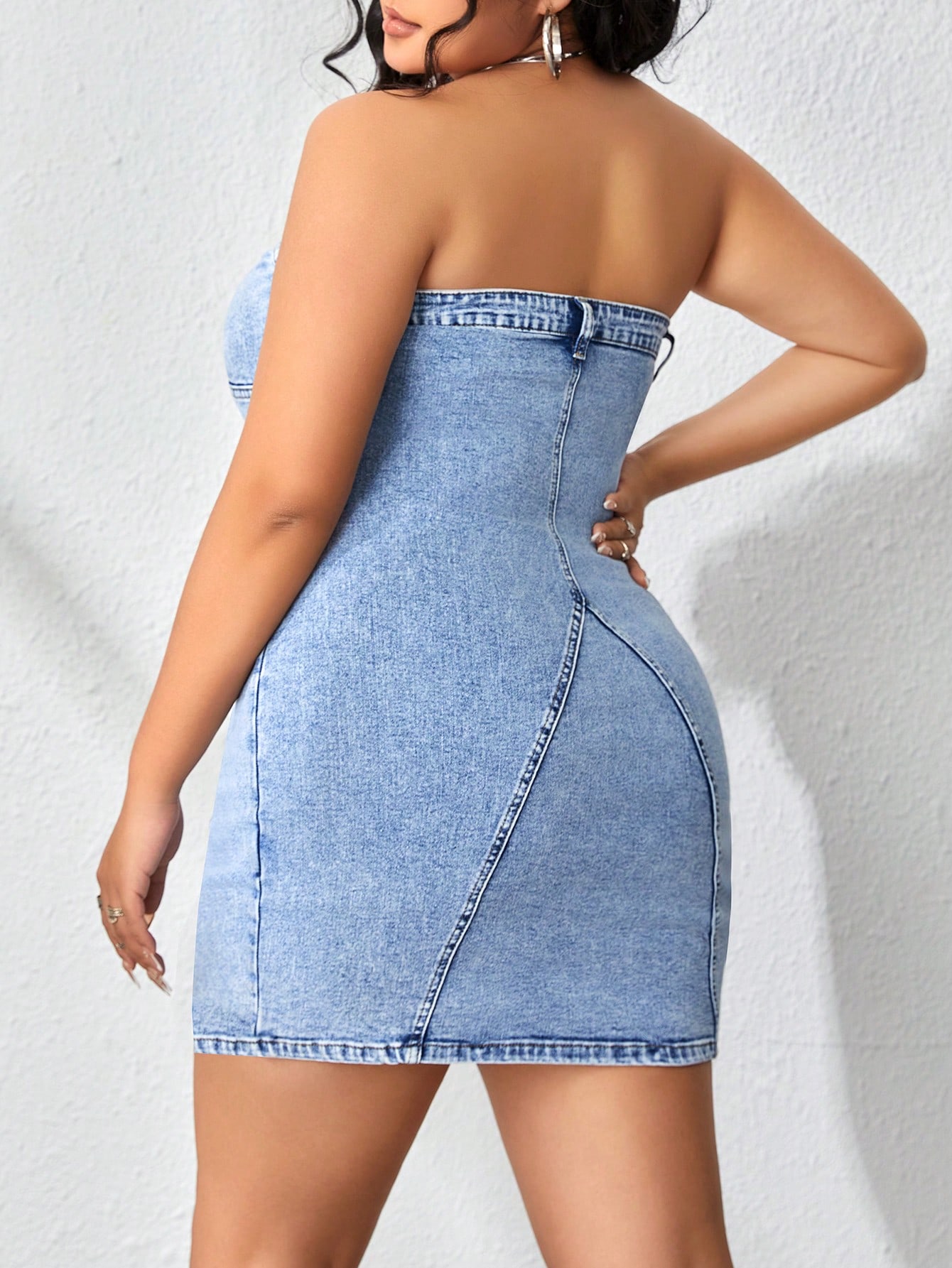 In Sexy Plus Size Denim Dresses