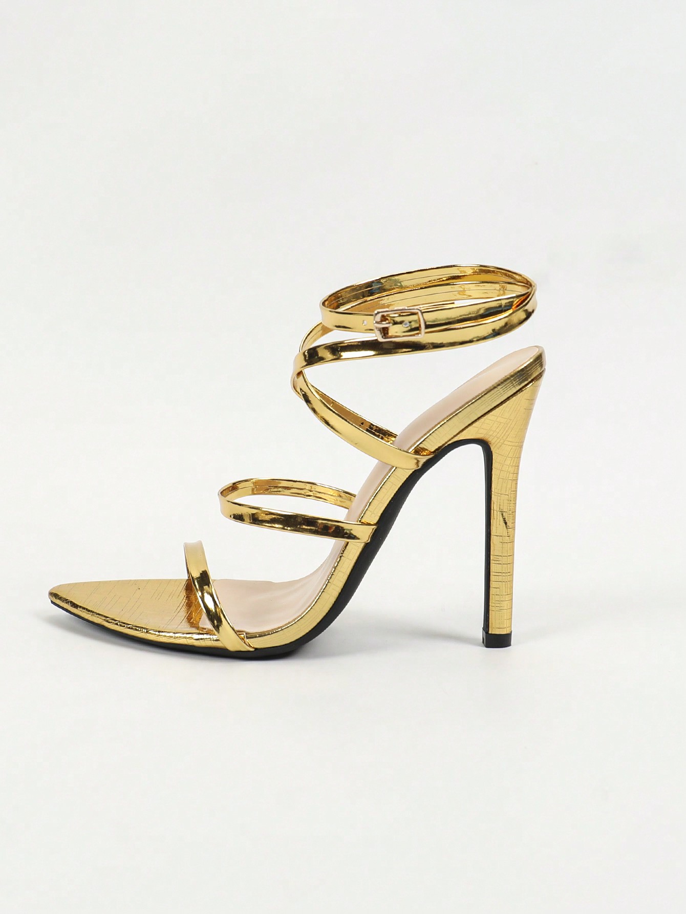 In Gold Women Heeled Sandals