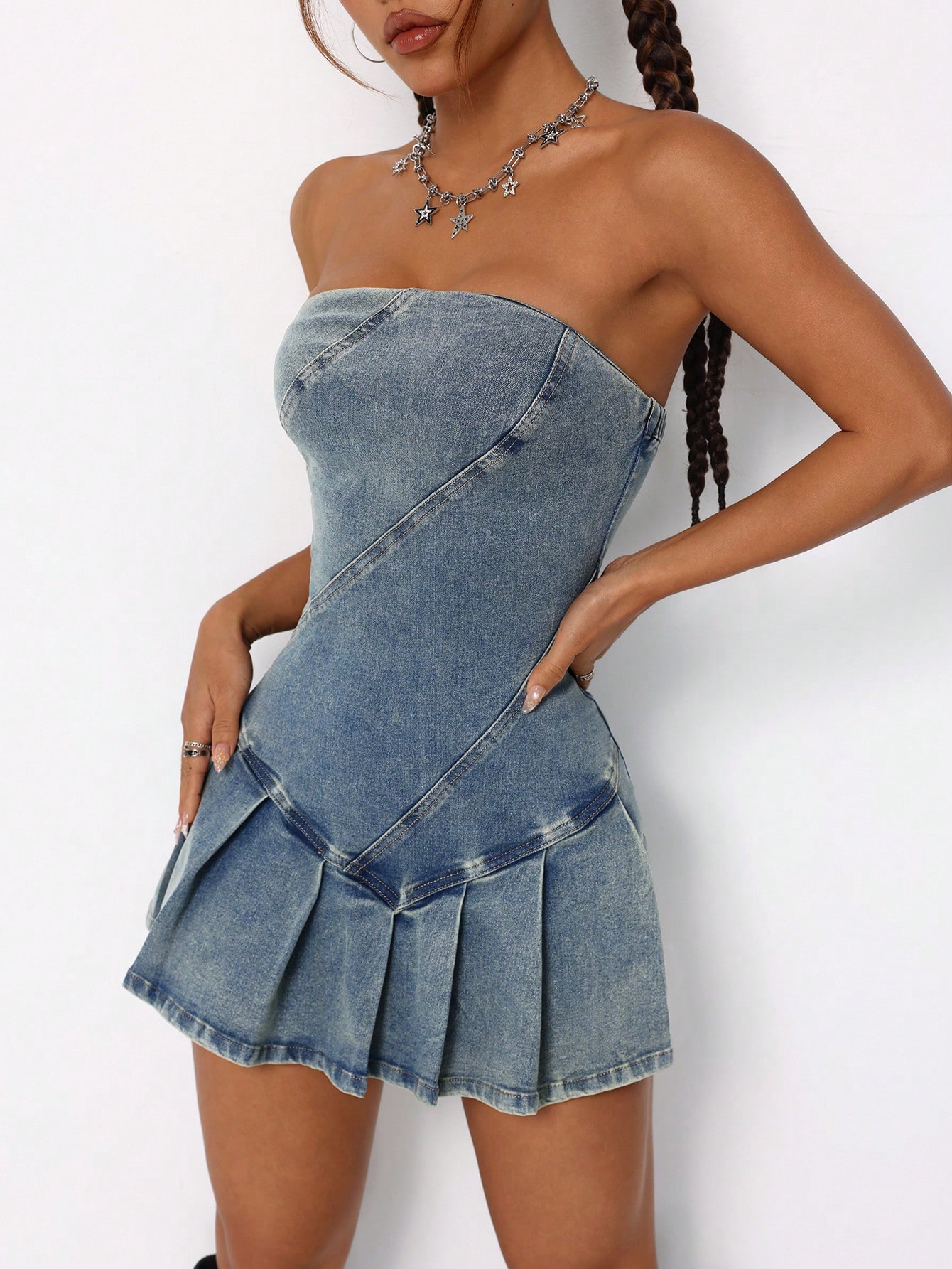 In Blue Women Denim Dresses