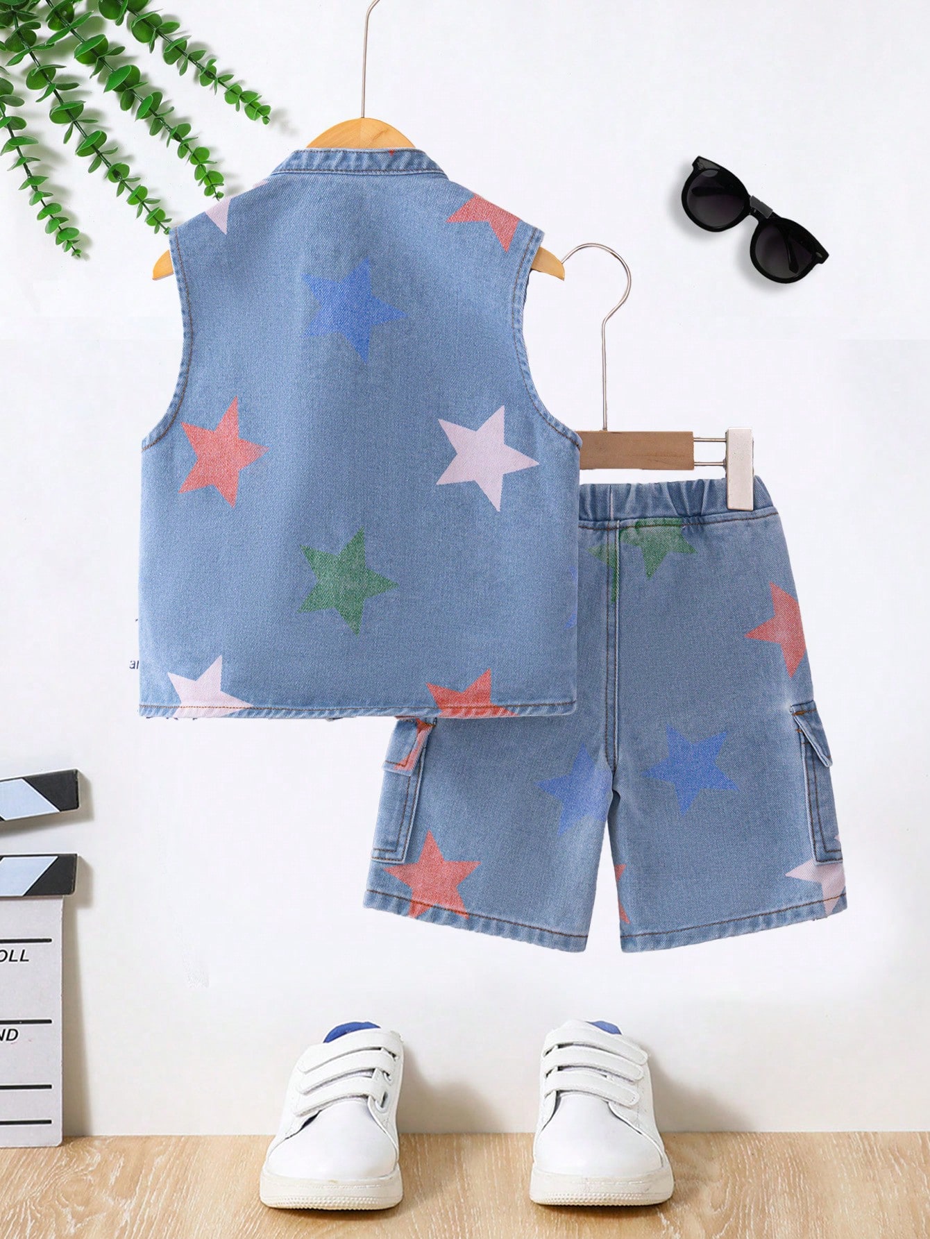 Young Boys Denim Two-piece Outfits