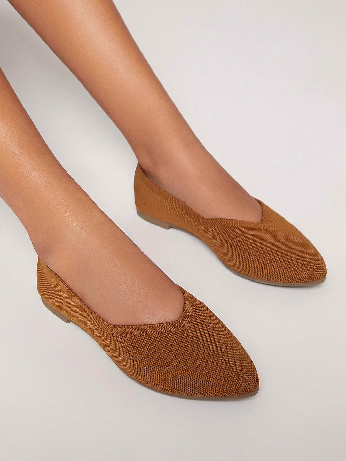 In Brown Women Flats