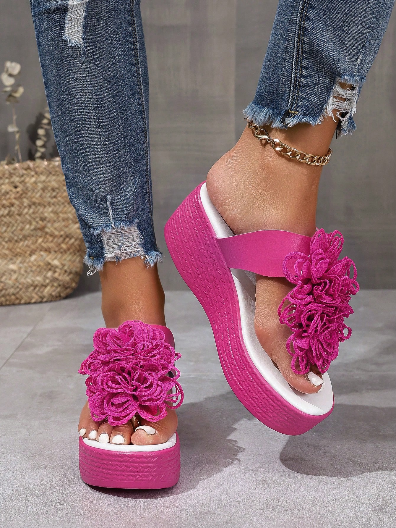 In Hot Pink Women Platforms & Wedge Sandals