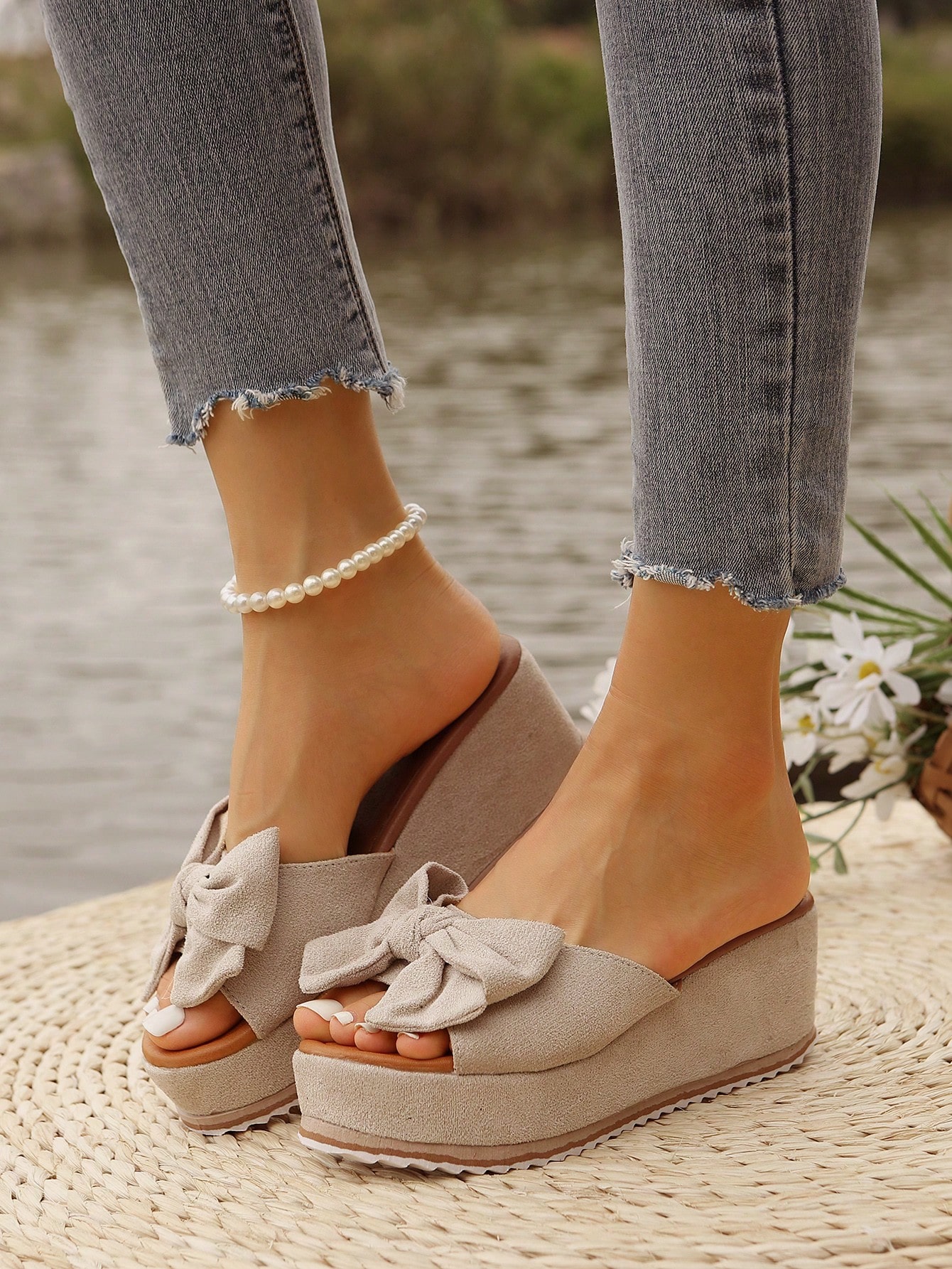 In Beige Women Platforms & Wedge Sandals