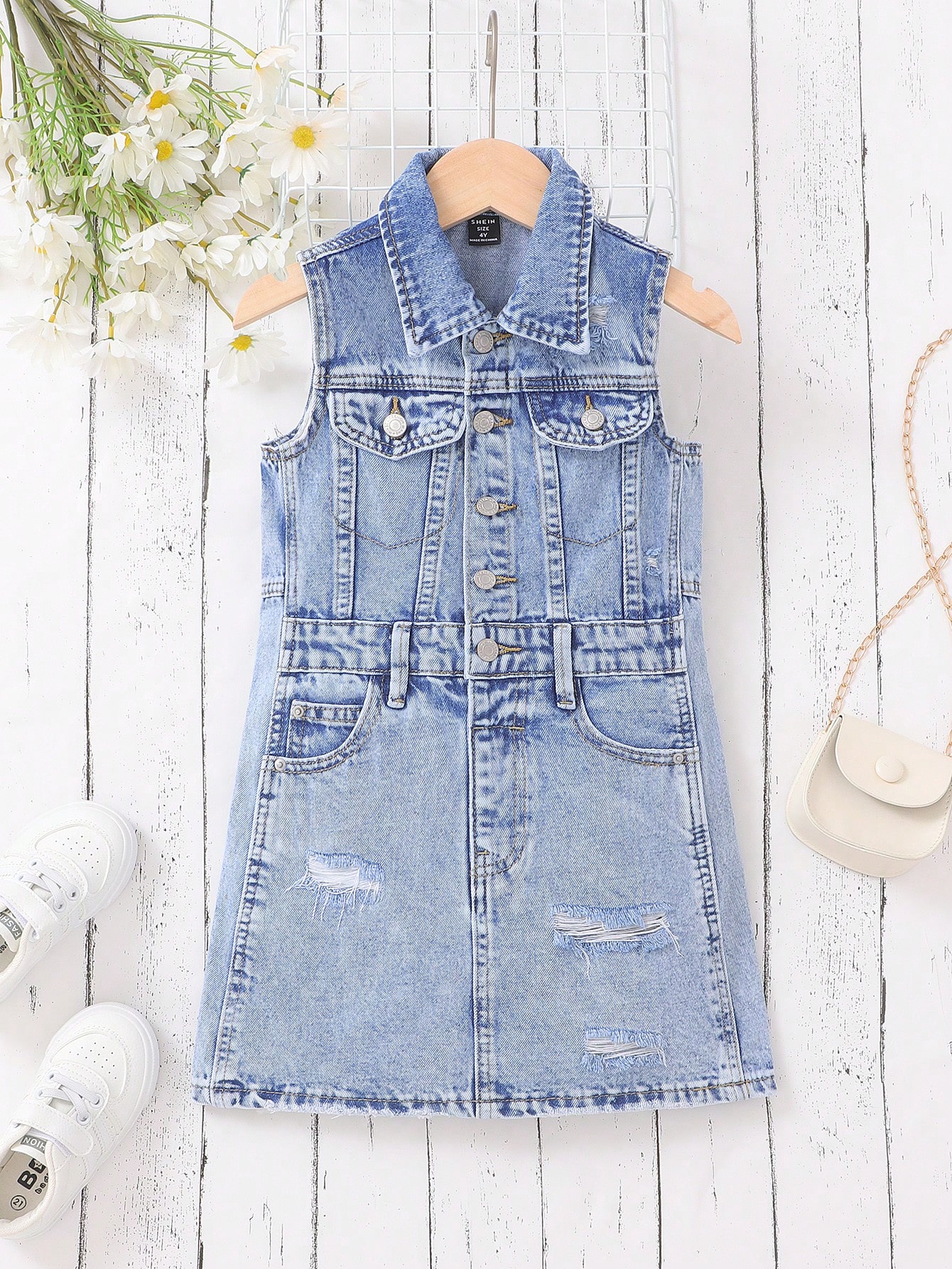 Young Girls Denim Dresses