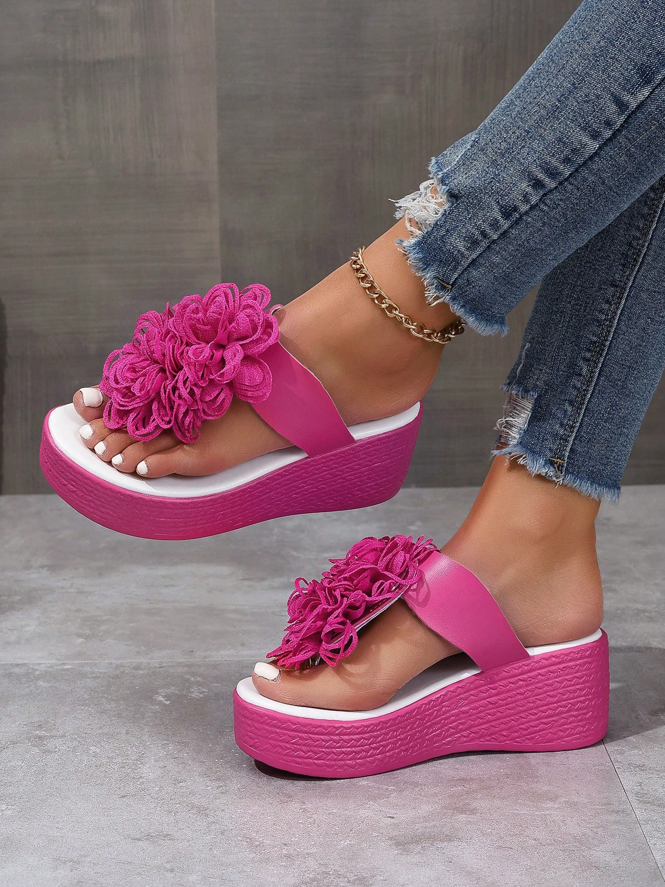 In Hot Pink Women Platforms & Wedge Sandals