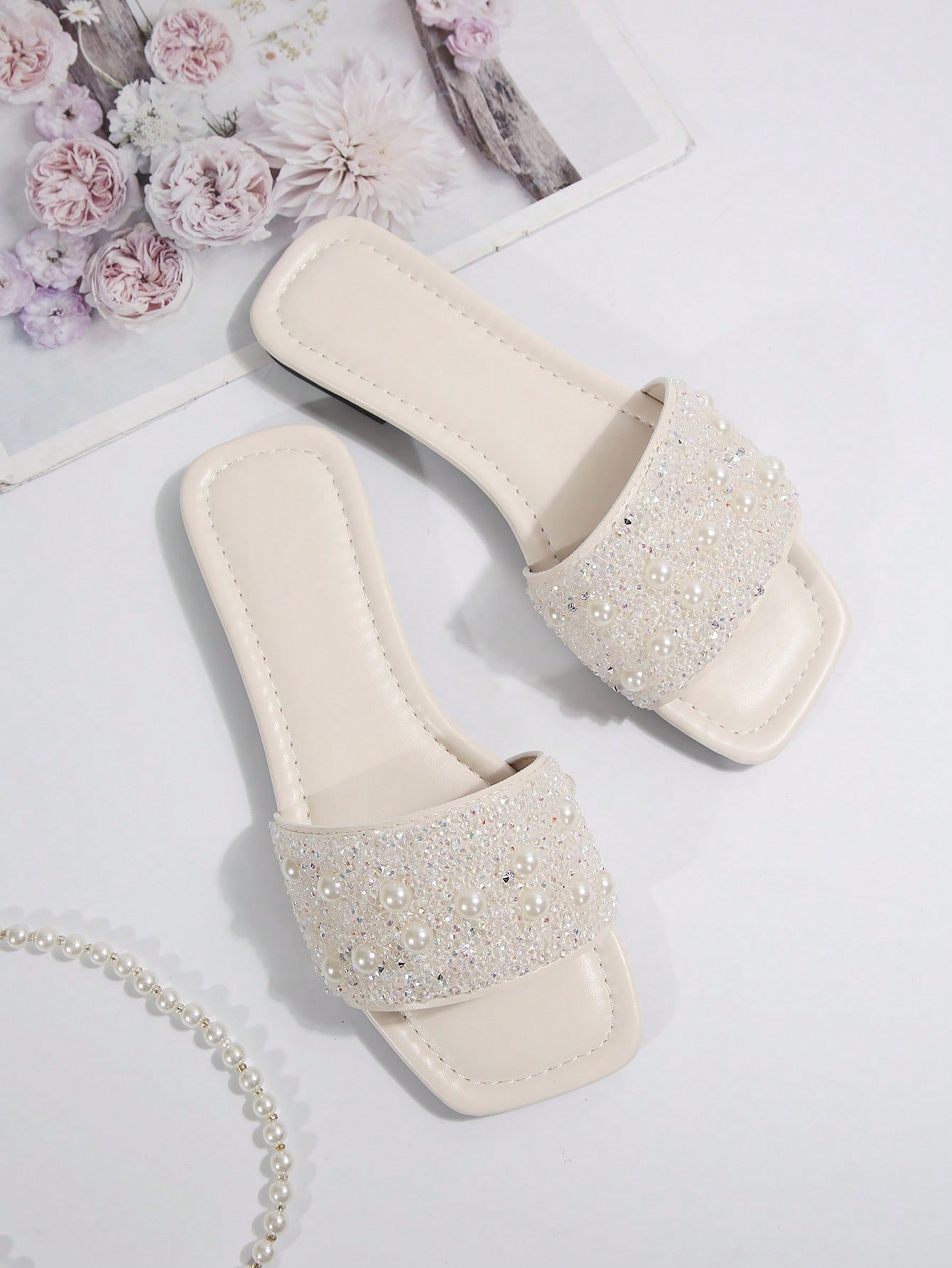 In White Women Flat Sandals