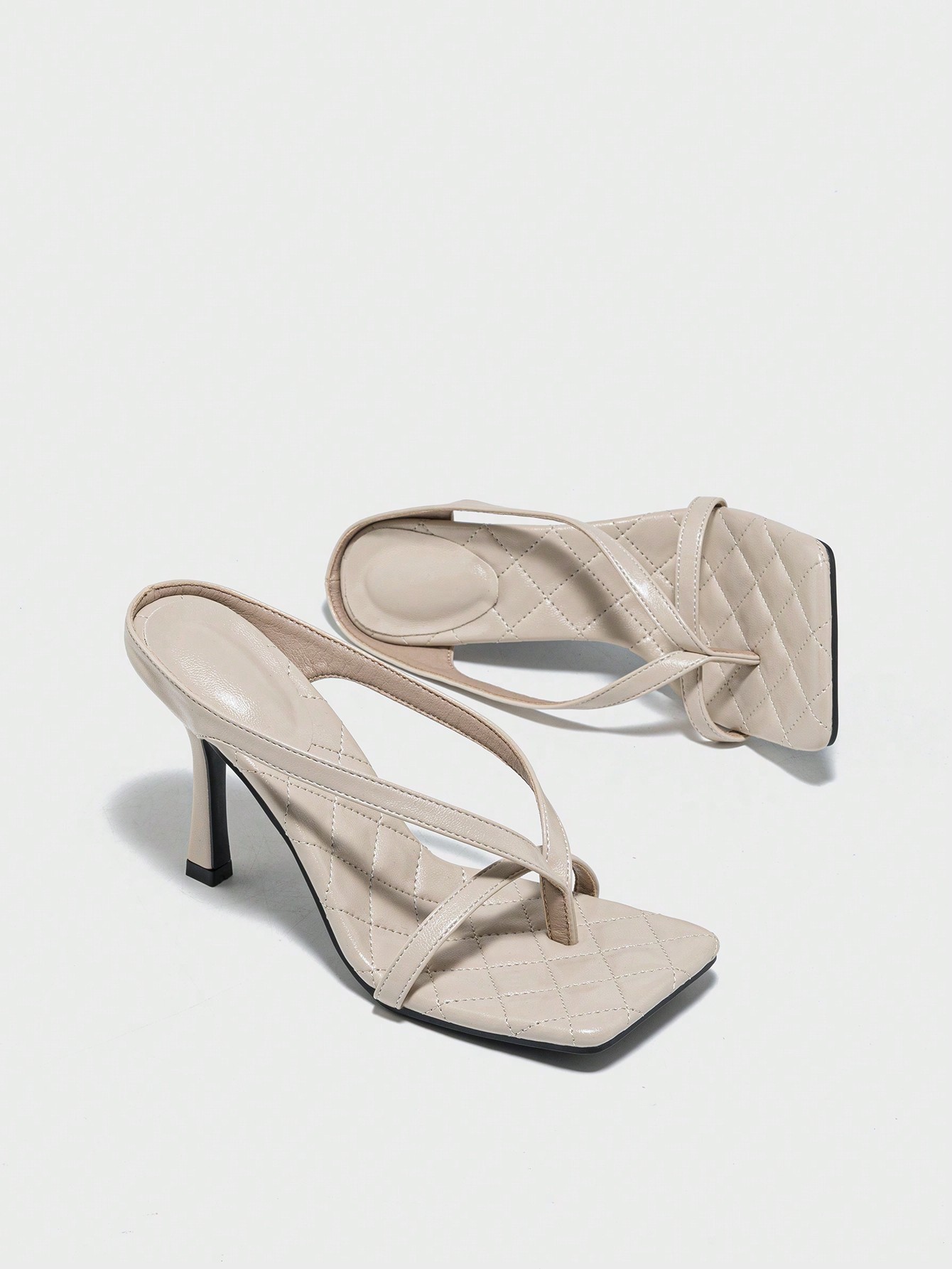 In Beige Women Heeled Sandals