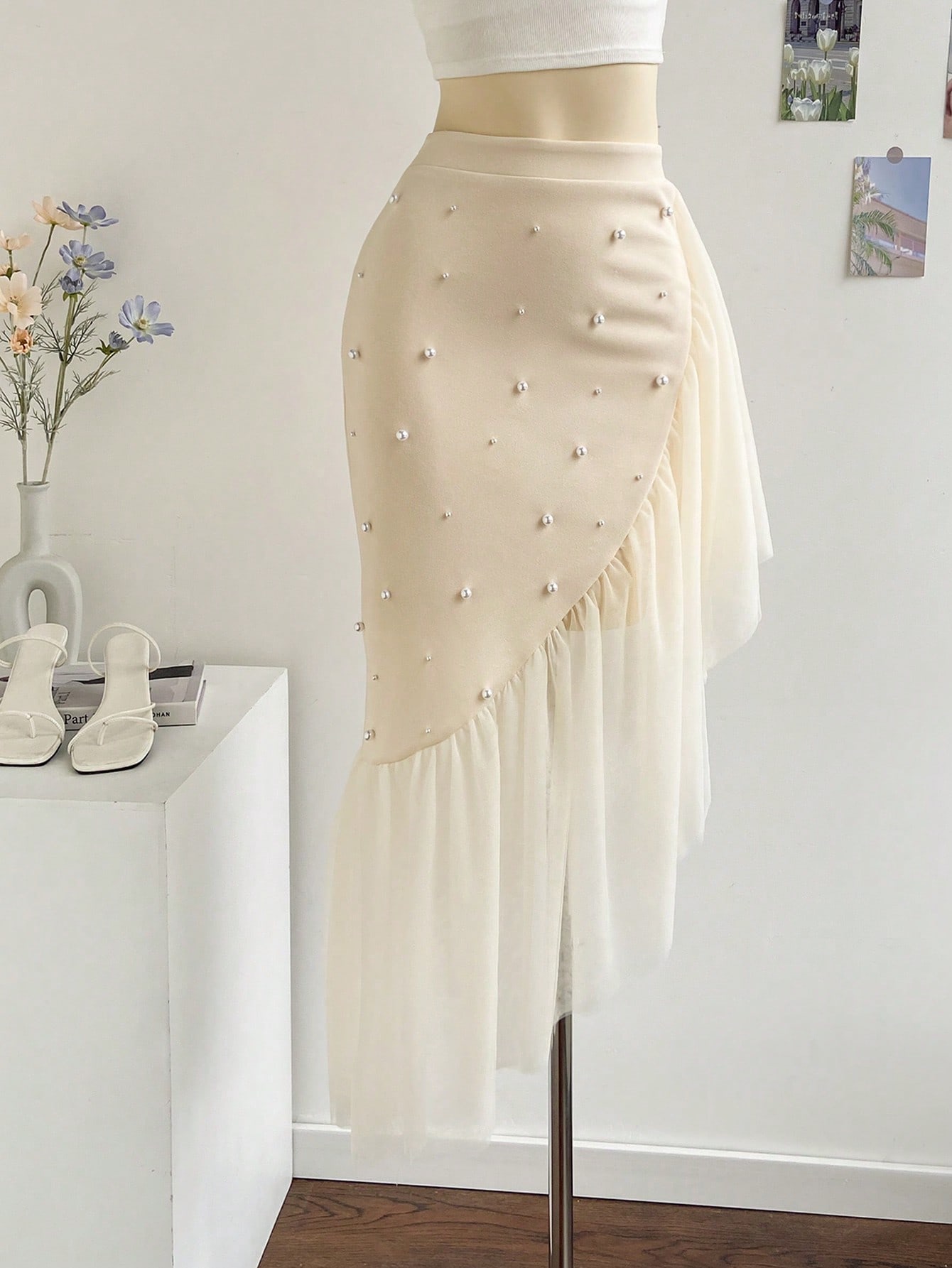 In Beige Women Skirts