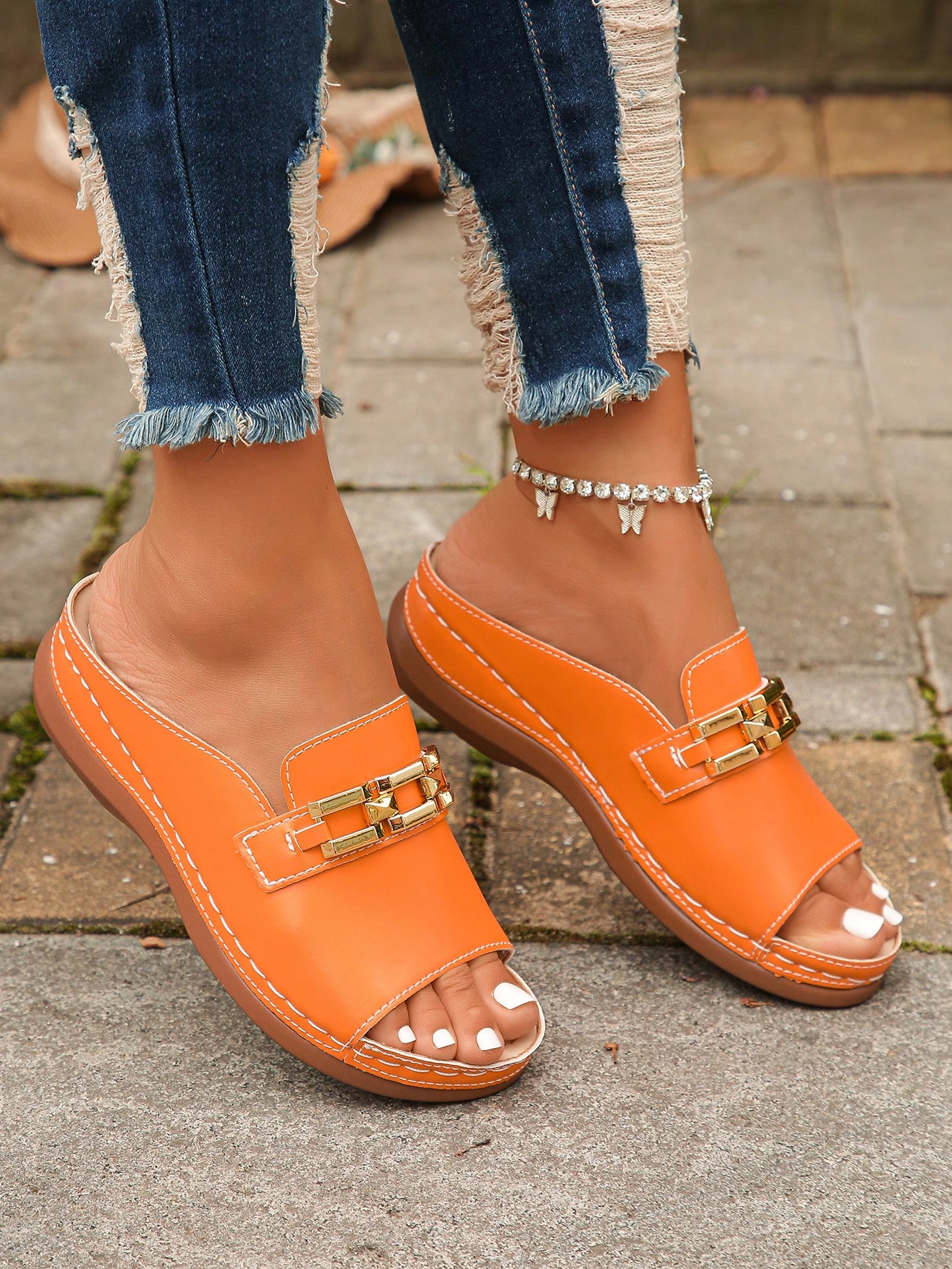 In Orange Women Platforms & Wedge Sandals