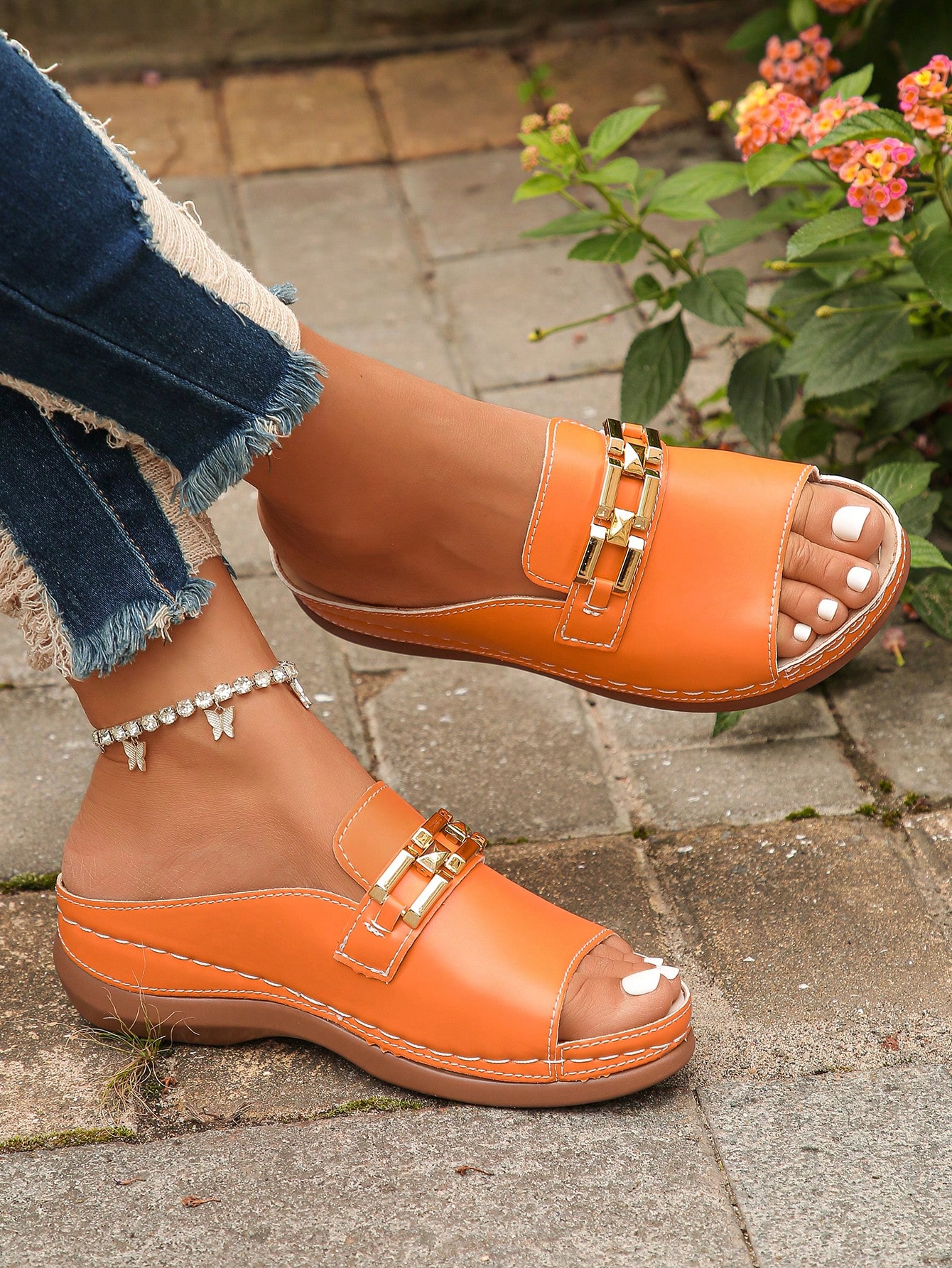 In Orange Women Platforms & Wedge Sandals