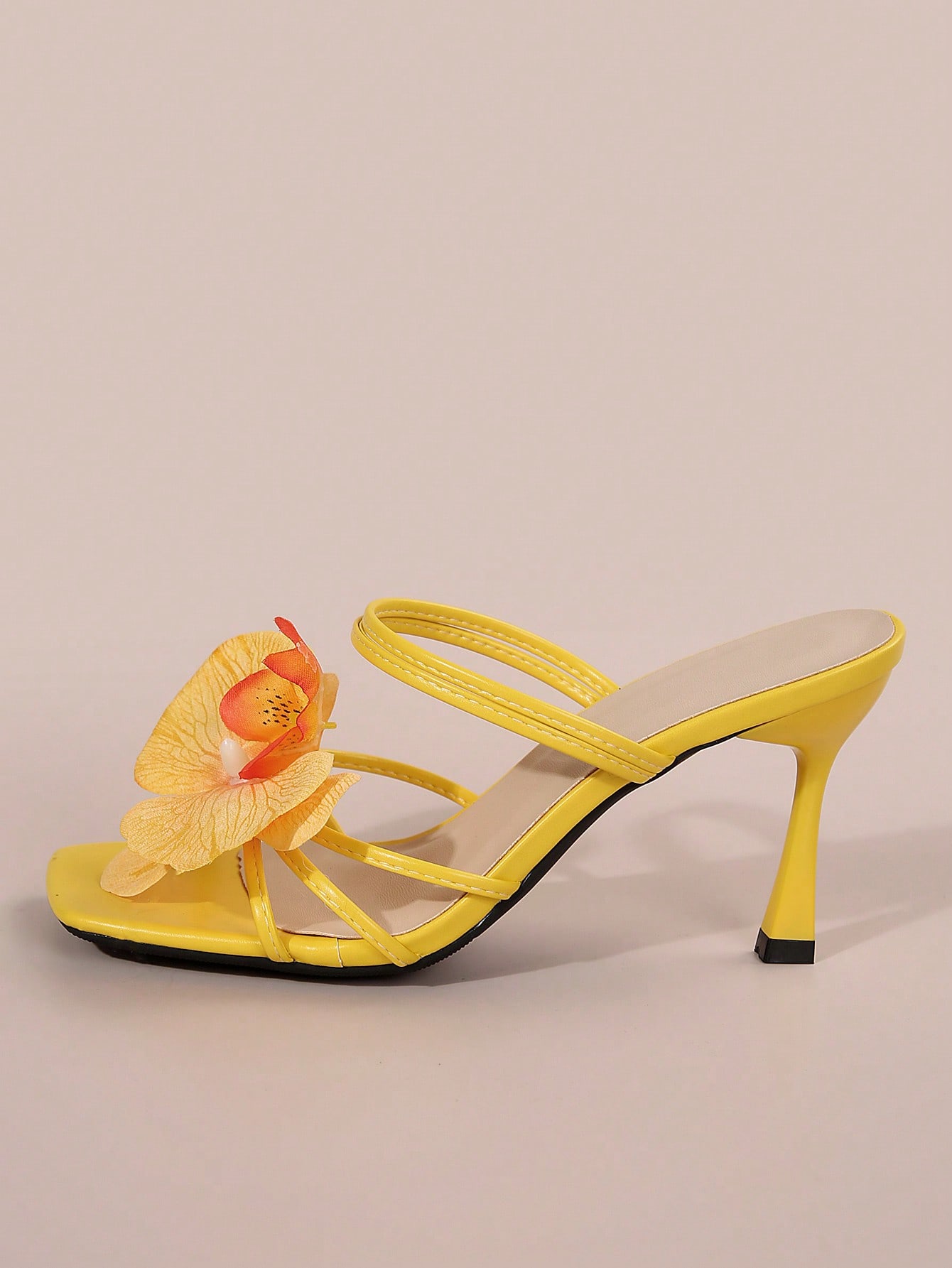 In Yellow Women Heeled Sandals