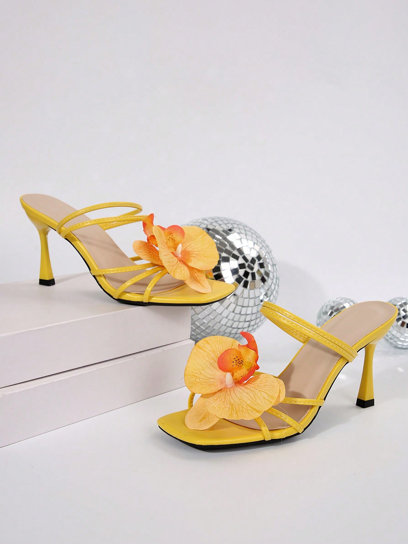 In Yellow Women Heeled Sandals