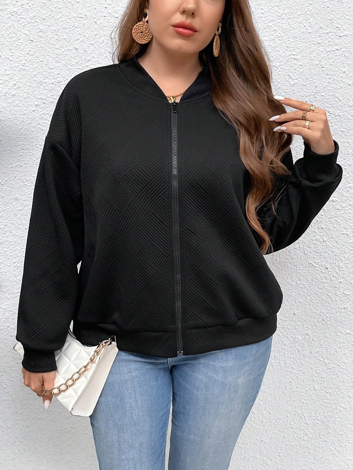 In Black Plus Size Jackets